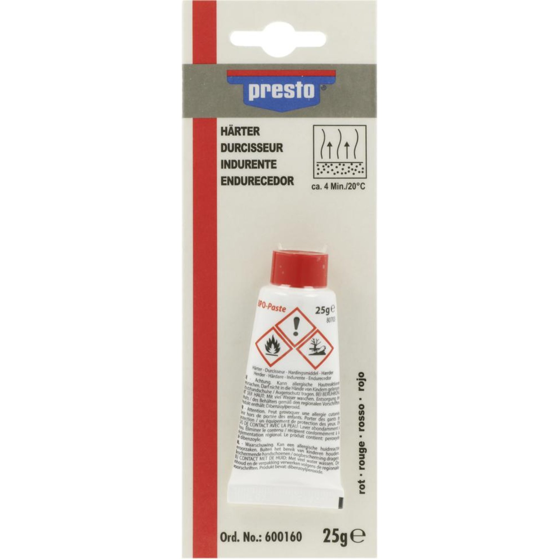 Härter f. presto Spachtel25 g, rot Bli