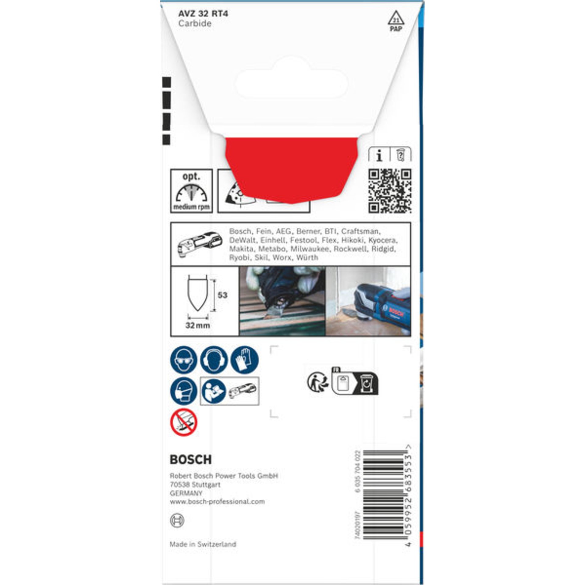 EXPERT AVZ 32 RT4 Schleiffinger, 32 x 53 mm
