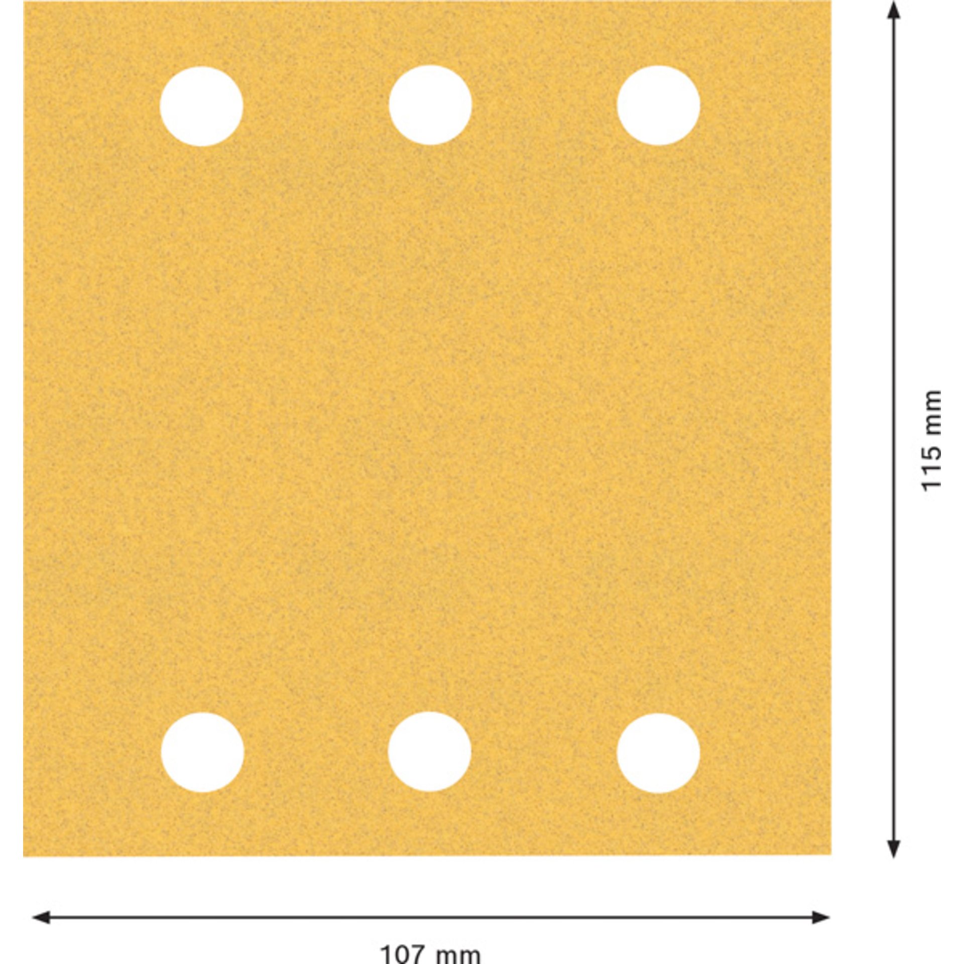 EXPERT C470 Schleifblatt, 115x107mm, K120, 6 Löcher, 10-tlg.