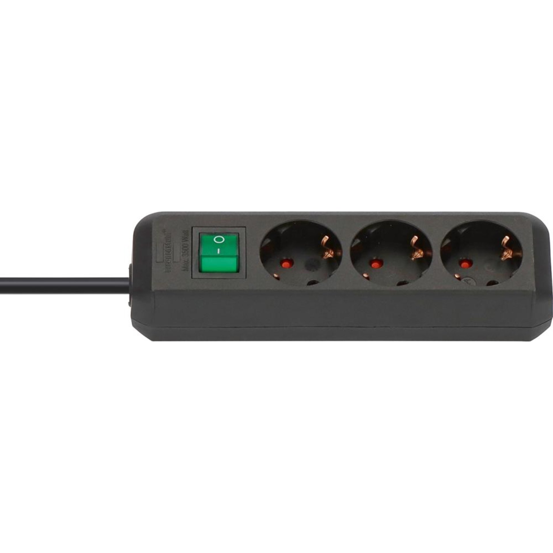 Steckdosenleiste 3-fach H05 VV-F 3G1,5 3m Eco-Line schwarz Brennenstuhl