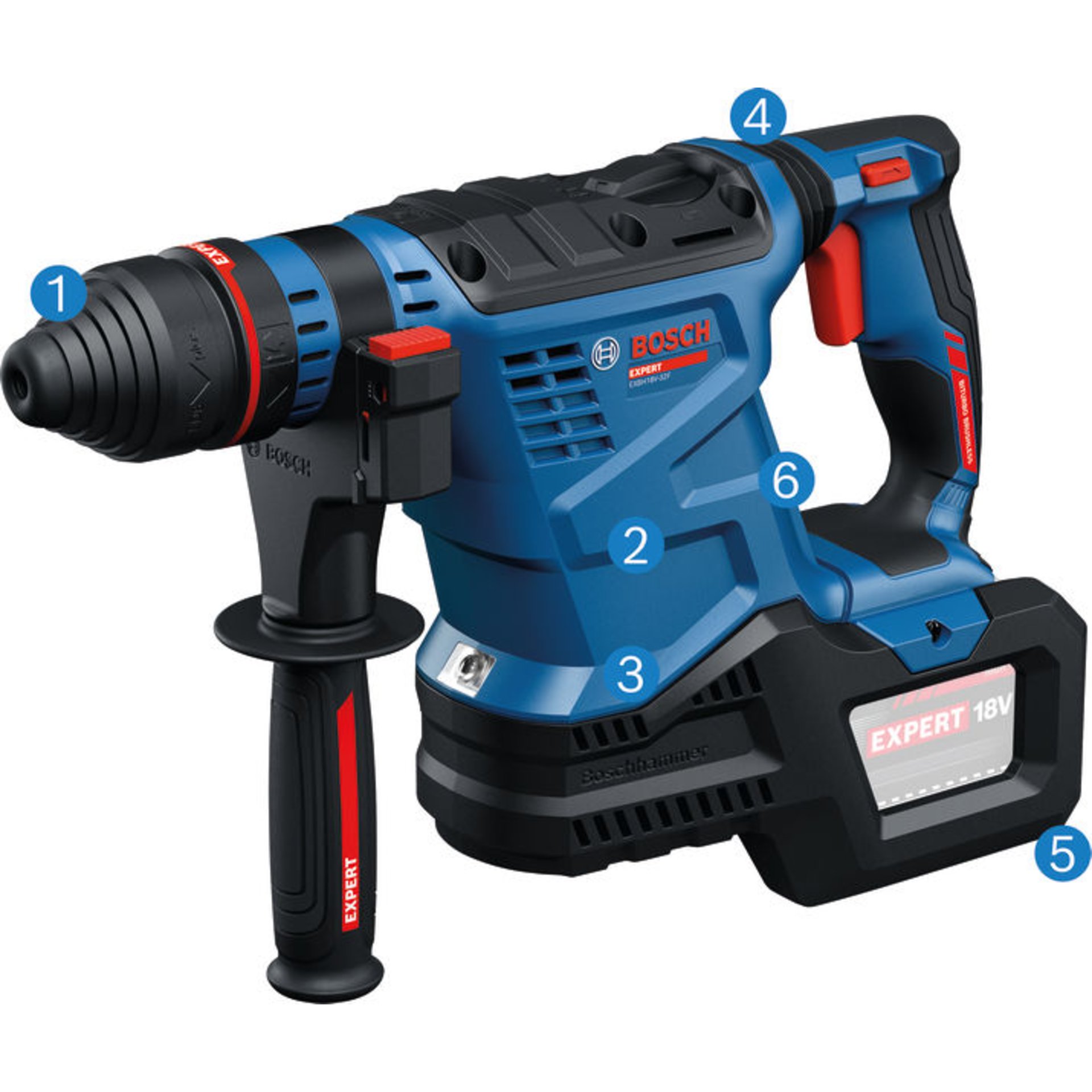 Akku-Bohrhammer mit SDS plus EXBH18V-32F, XL-BOXX