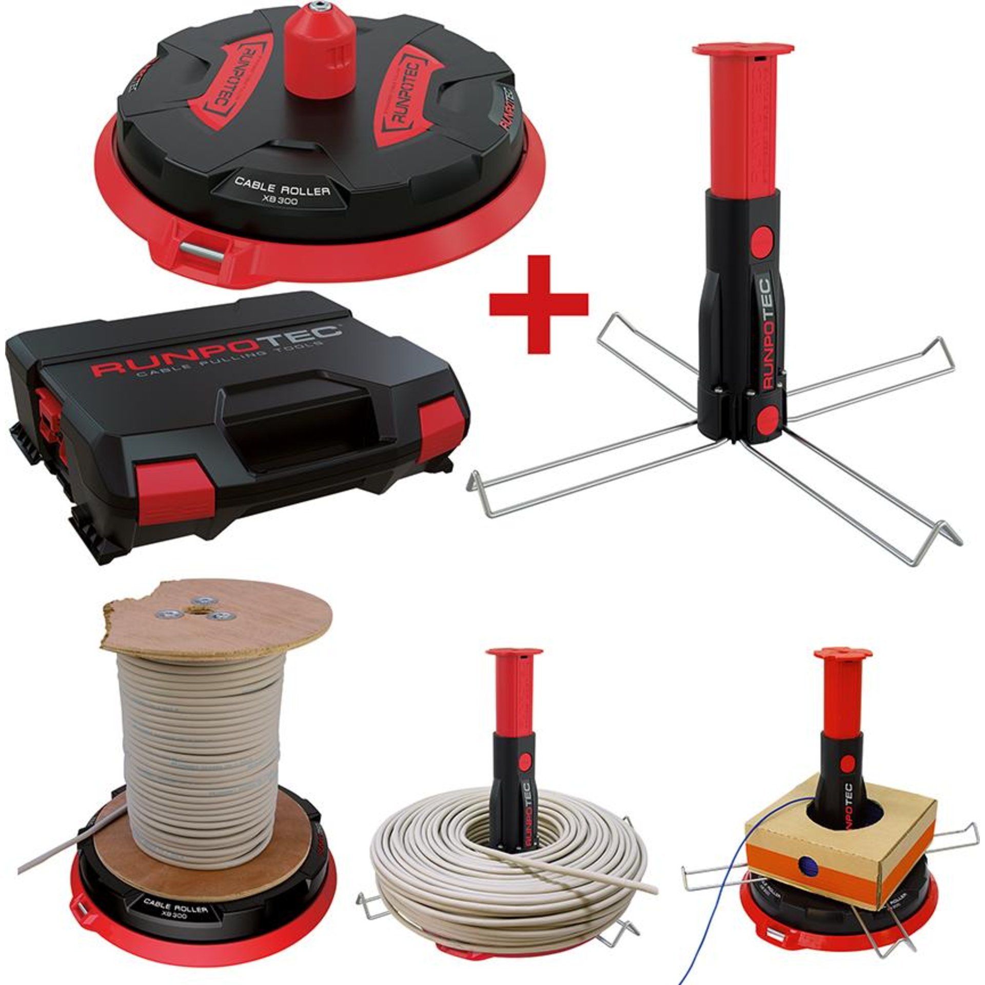 Abroll- und Einzugsset XB 300 - Komplett-Set Runpotec