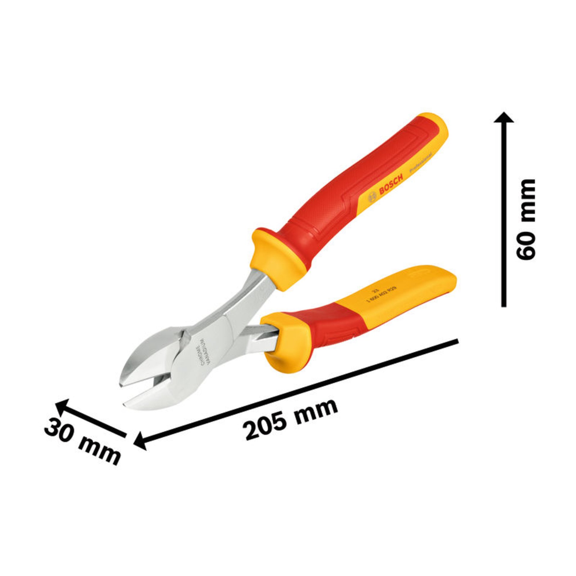 VDE-Seitenschneider mit hoher Hebelkraft, 200 mm