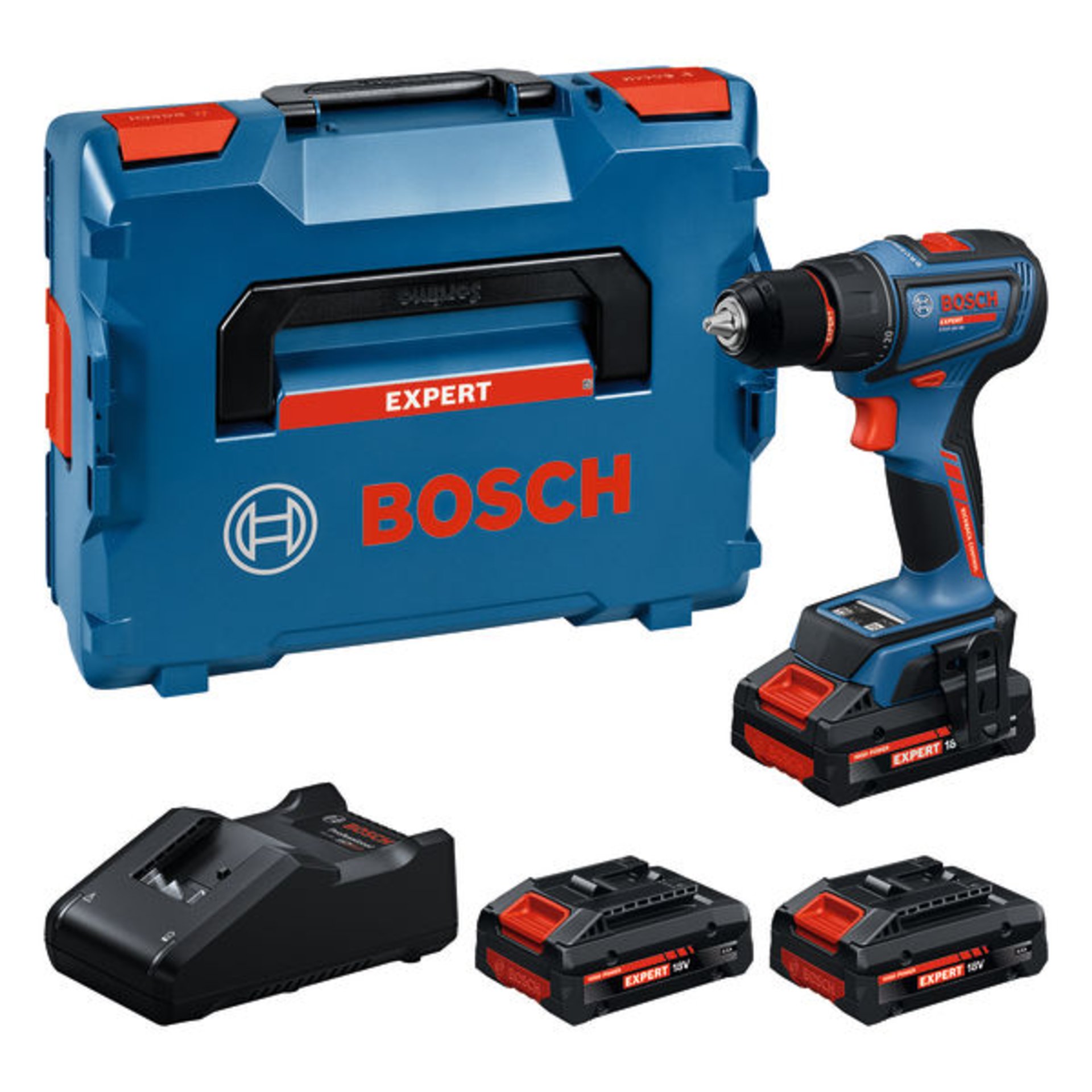Akku-Bohrschrauber EXSR18V-90,  3 x EXBA18V-40, L-BOXX 136