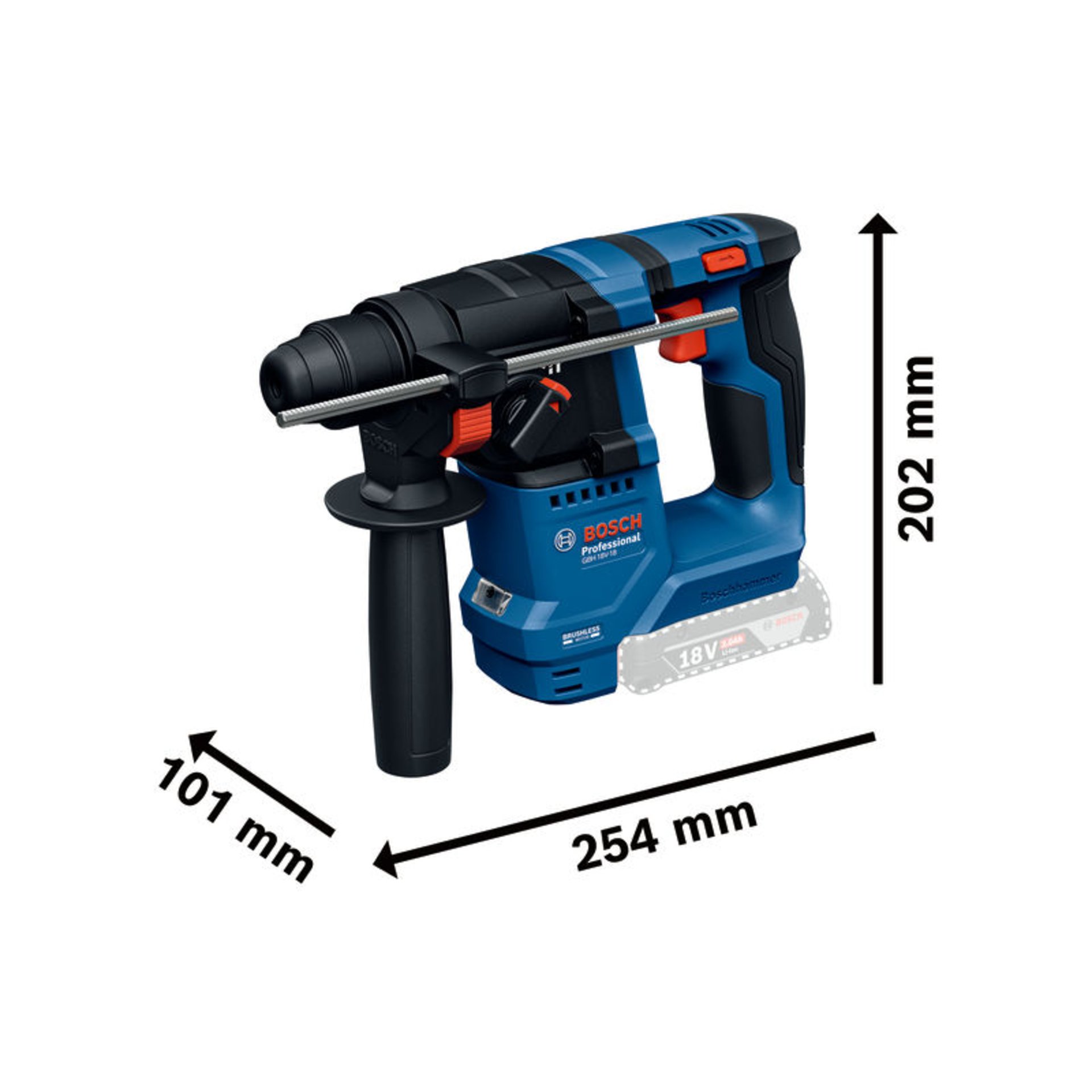 Akku-Bohrhammer mit SDS plus GBH 18V-18