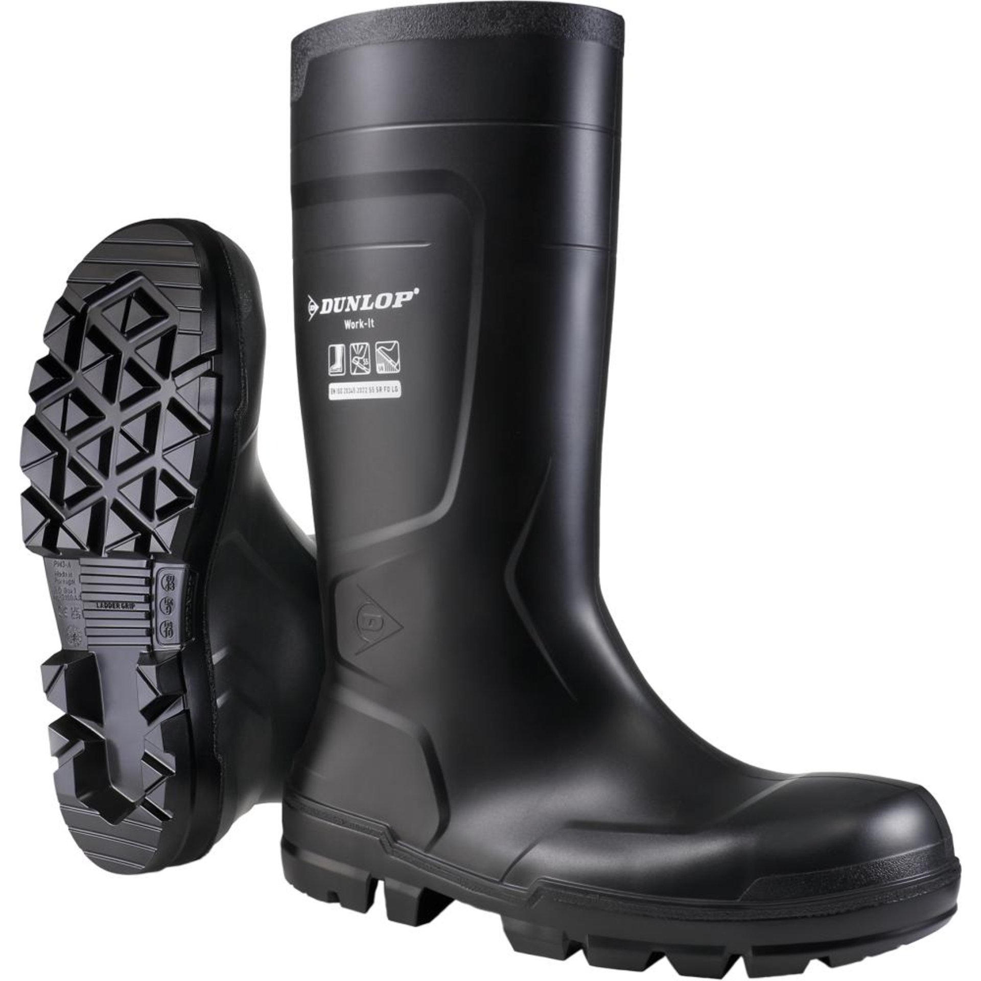 Stiefel WORK-IT BLACK PVC SR LO LG S5 Gr.42 DUNLOP
