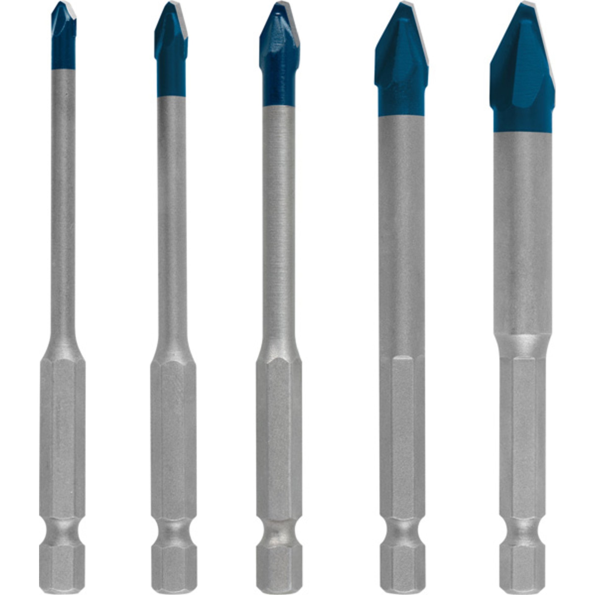 EXPERT HEX-9 Hard Ceramic Bohrer-Set, 4/5/6/8/10x90 mm, 5-tlg.