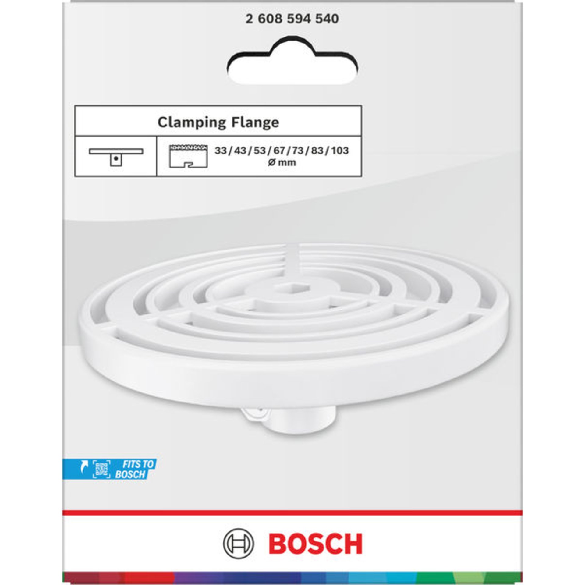 Aufspannflansch für Brick and Soft Tile Lochsäge, 33-103 mm