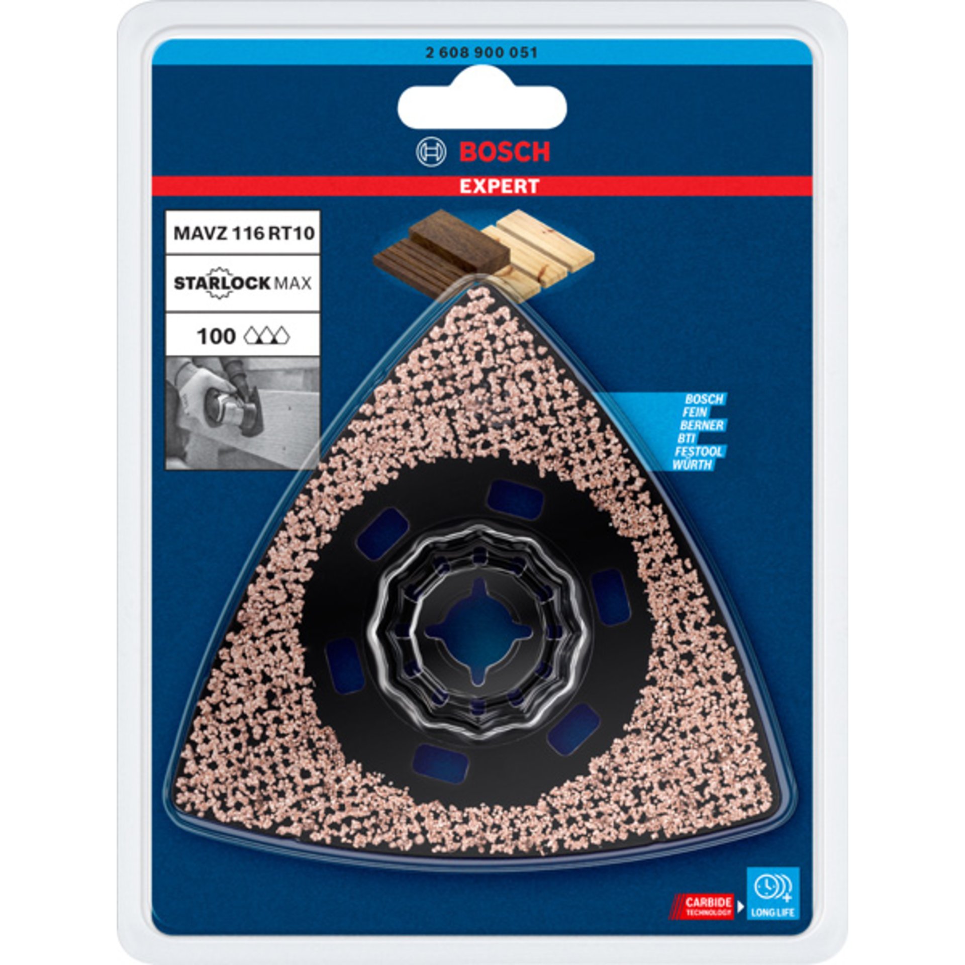 EXPERT MAVZ 116 RT10 Schleifplatte für Multifunktionswerkzeuge, 116 mm