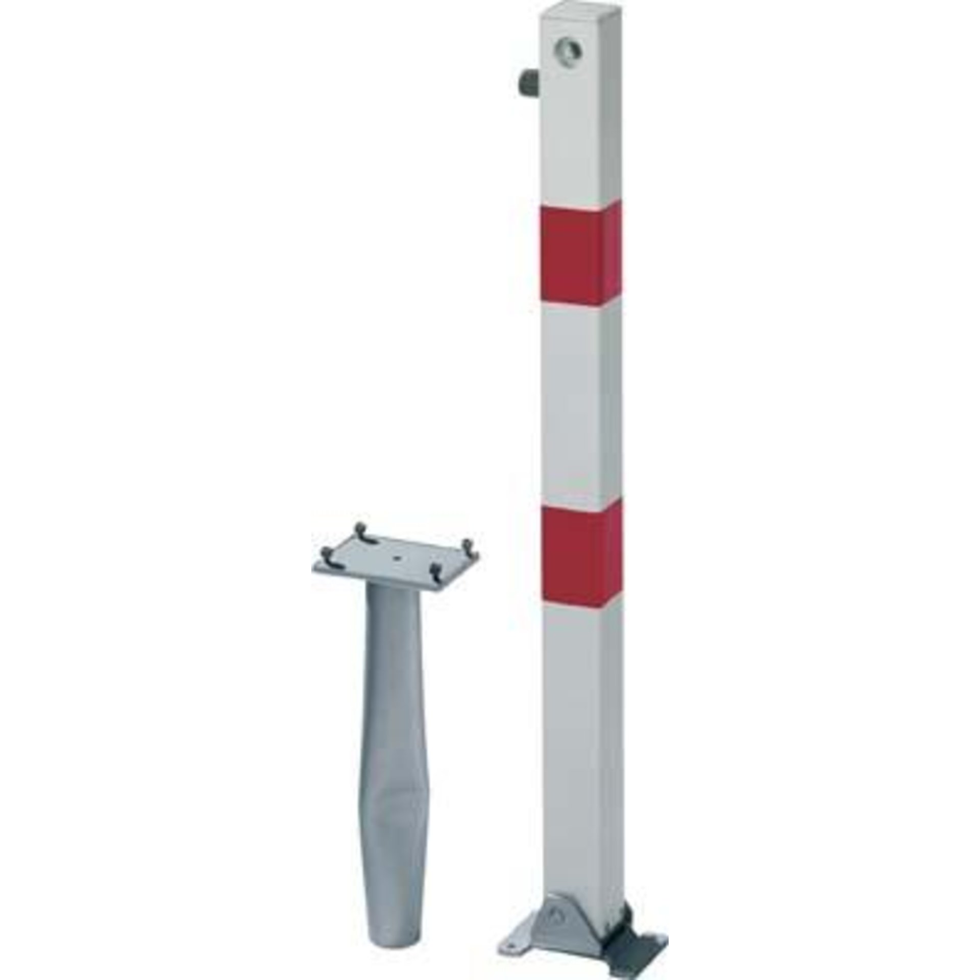 Absperrpfosten KLAPPY-BO 70x70 mm Dreik. Einbet. GAH Alberts