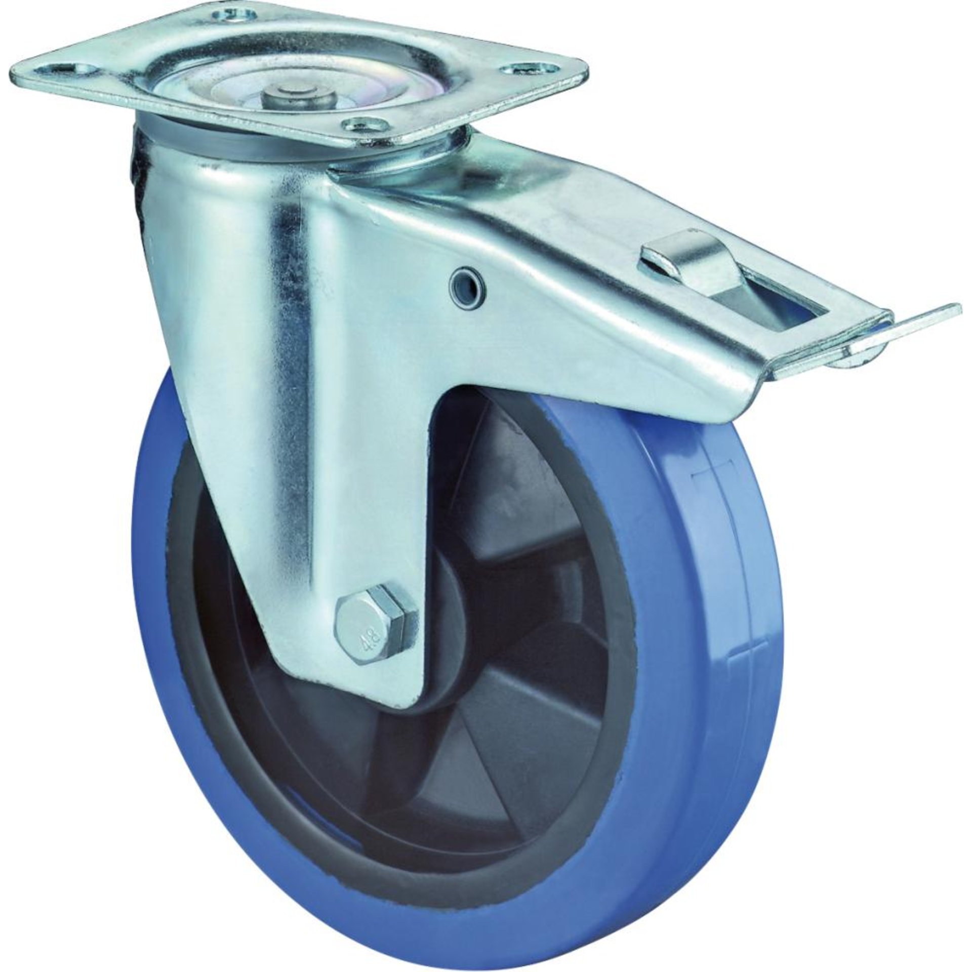 Lenkrolle 160mm L420 Platte,Elastik bl.RL,FestL420.B61.160 BS ROLLEN