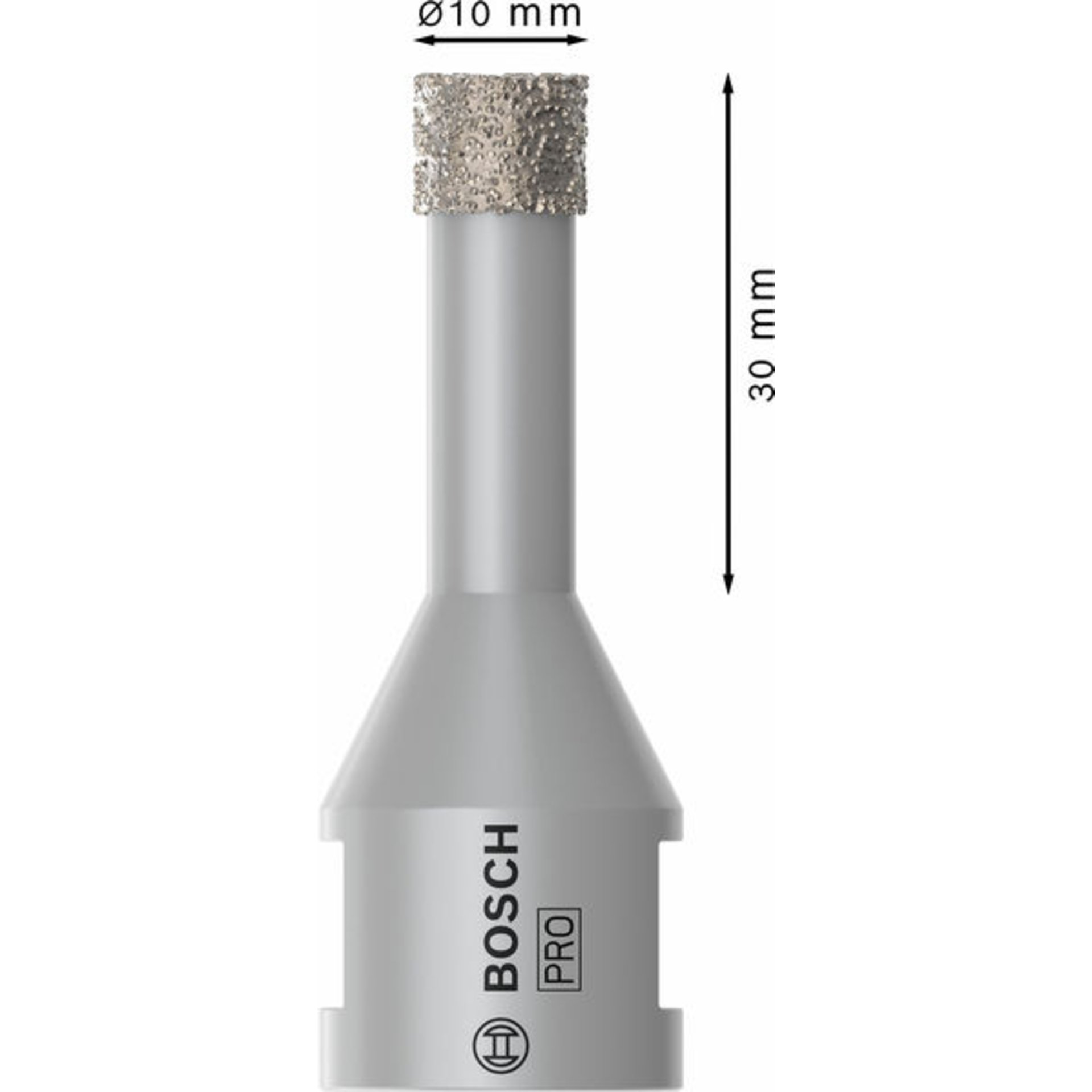 PRO Ceramic Trockenbohrkrone, 10 x 30 x 14 mm