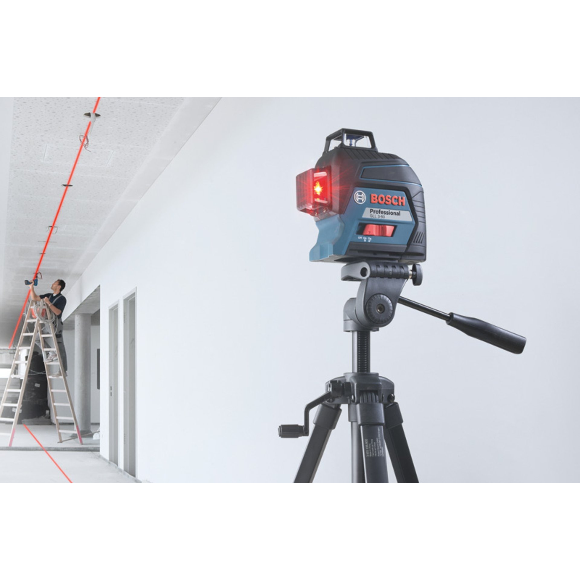 Linienlaser GLL 3-80 im Handwerkerkoffer