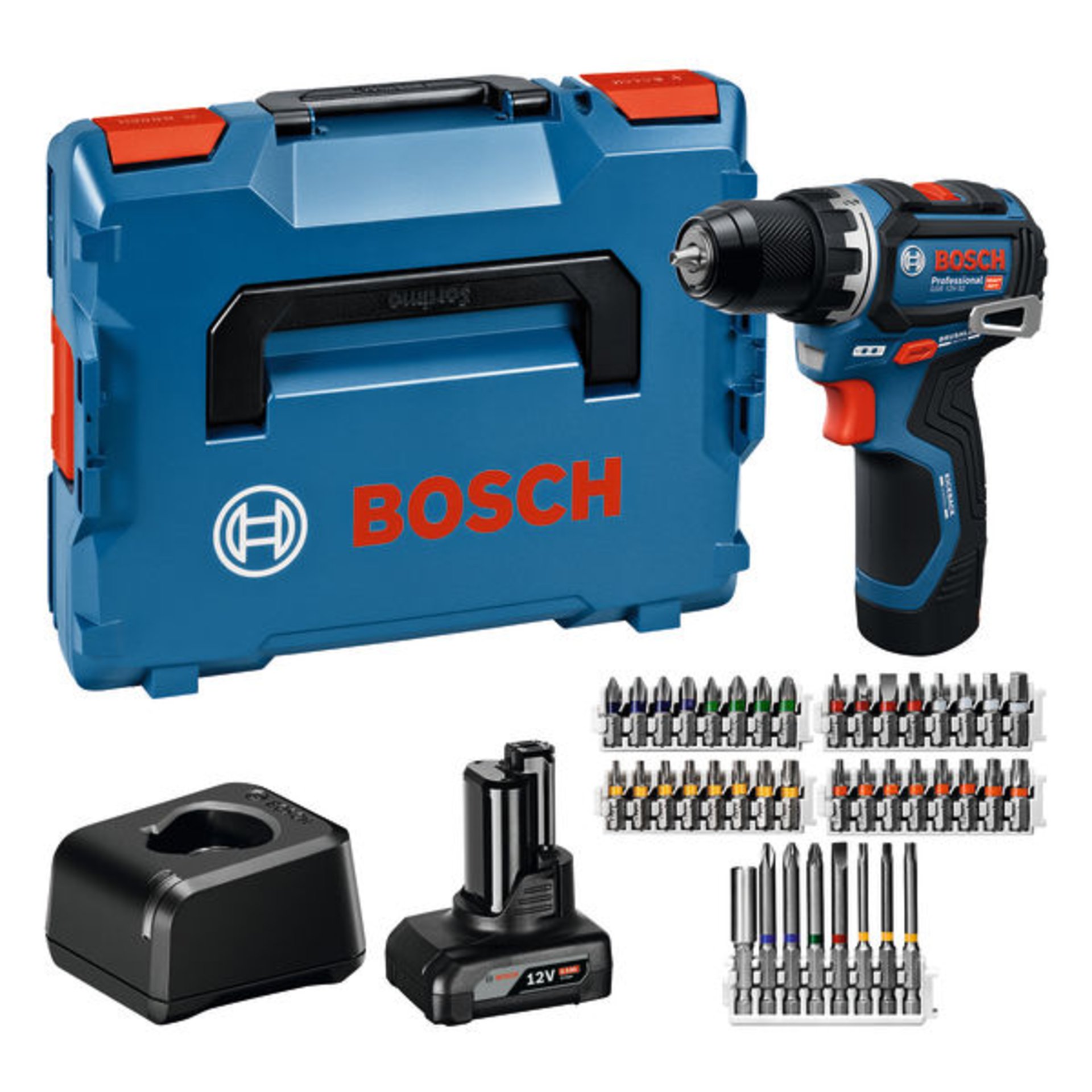 Akku-Bohrschrauber GSR 12V-32, 1x GBA 12V 2.0Ah, 1x GBA 12V 4.0Ah, L-BOXX