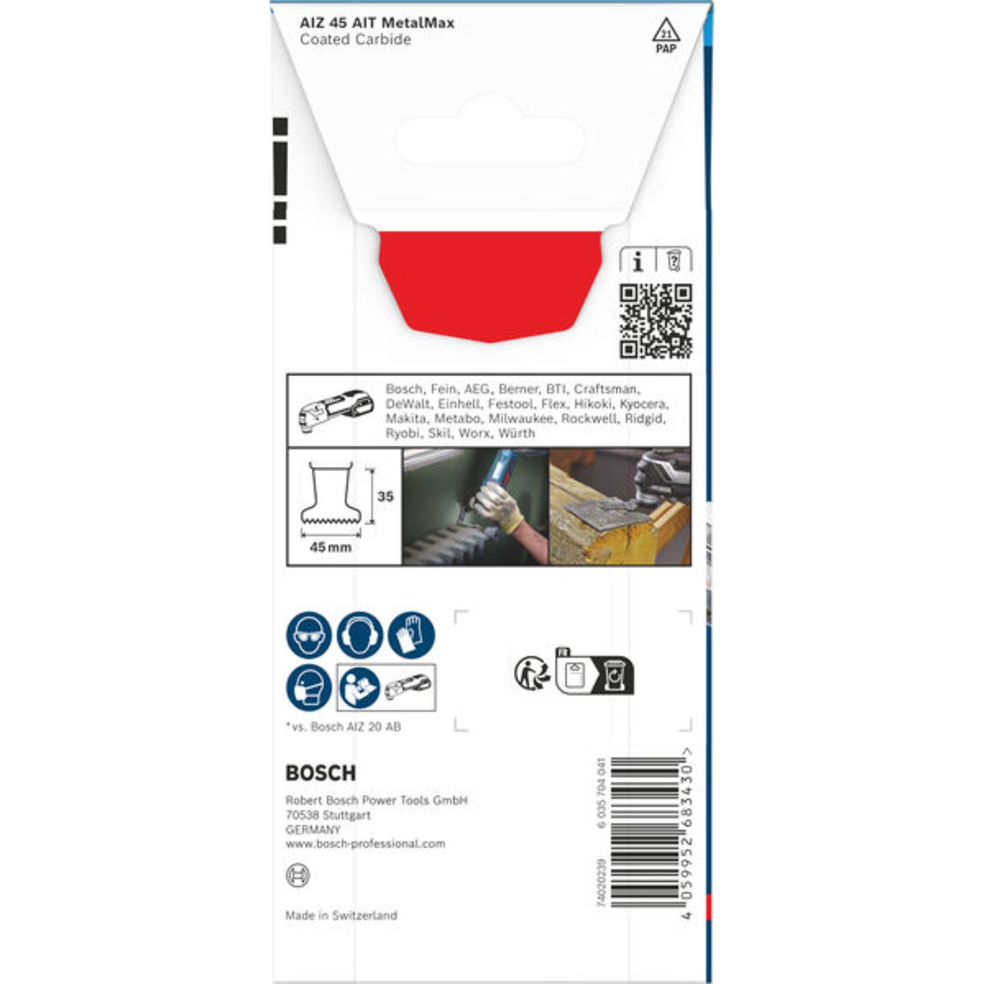 EXPERT AIZ 45 AIT MetalMax Tauchsägeblatt, 45 x 35 mm