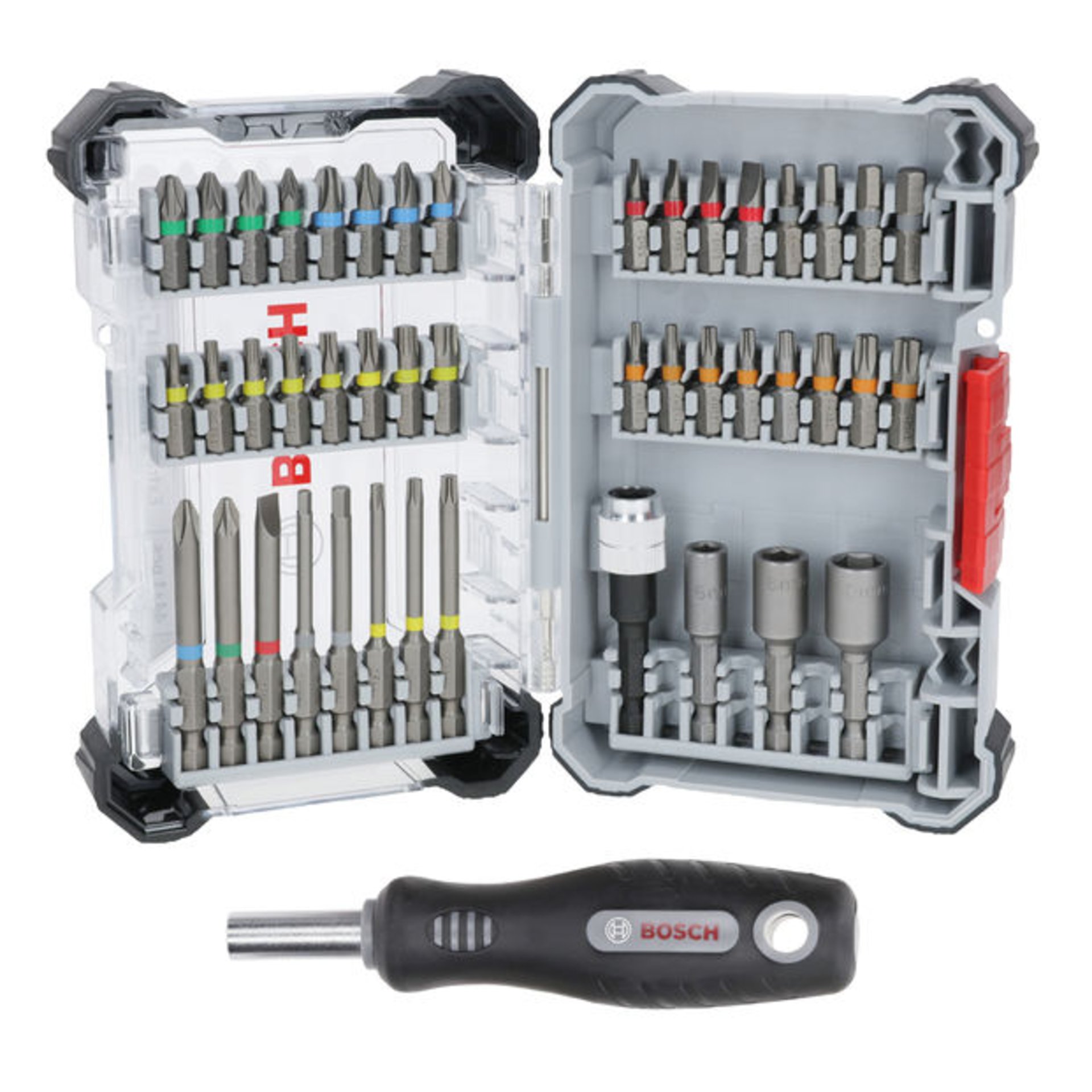 Extra Hard Schrauberbit-Set, 44+1-tlg.