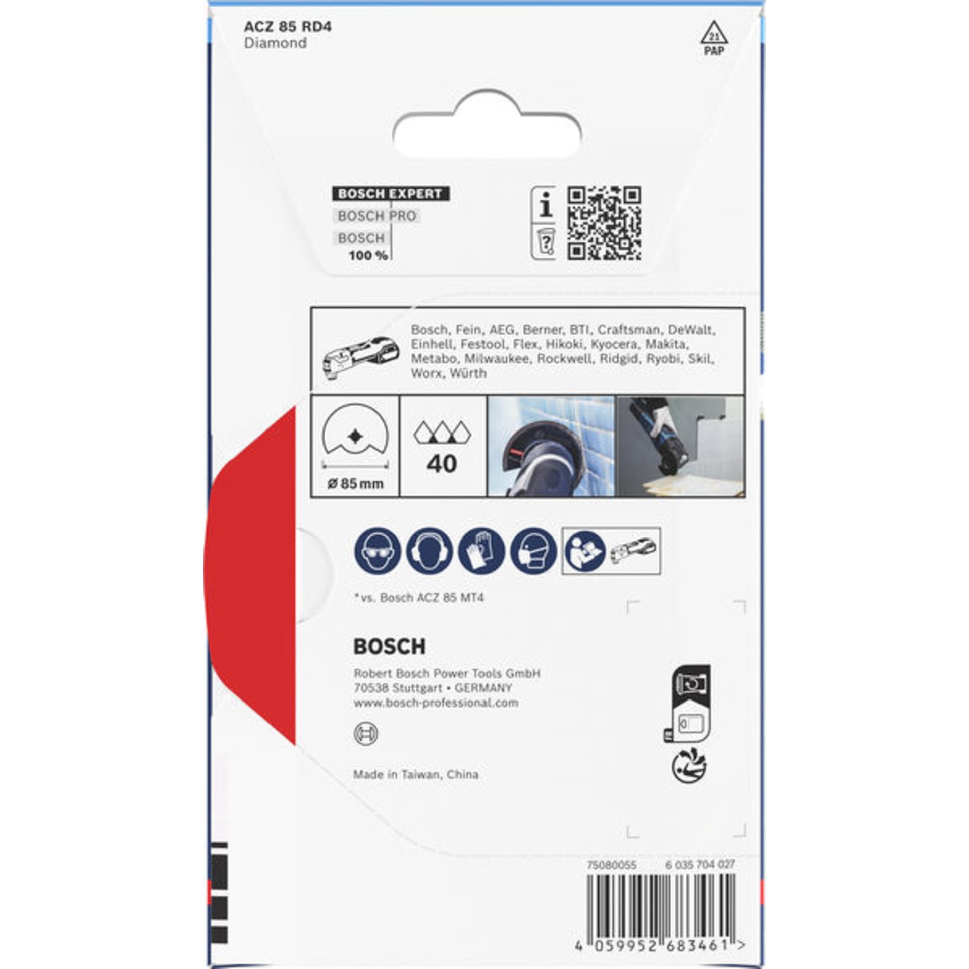 EXPERT ACZ 85 RD4 Grout Segment Blade, 85 mm