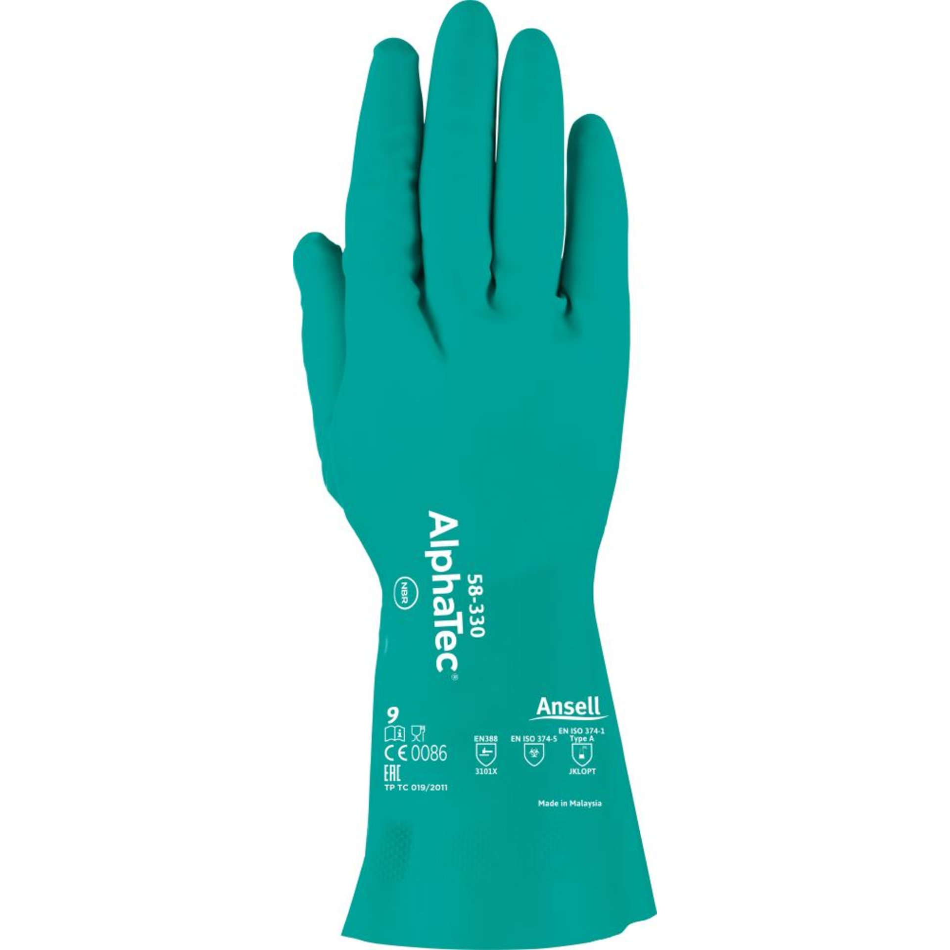 Handsch. AlphaTec 58-330,Nitril, grün, Gr. 10