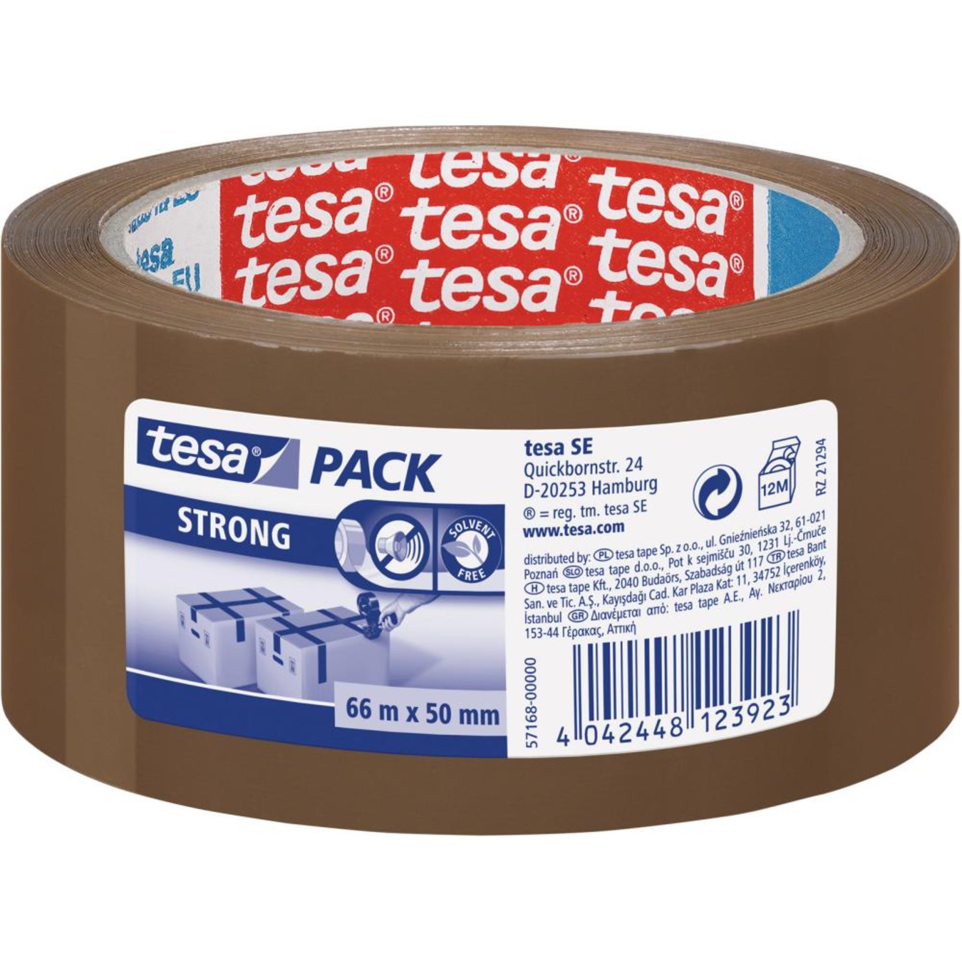 tesapack 66m x 50mm braun 57168
