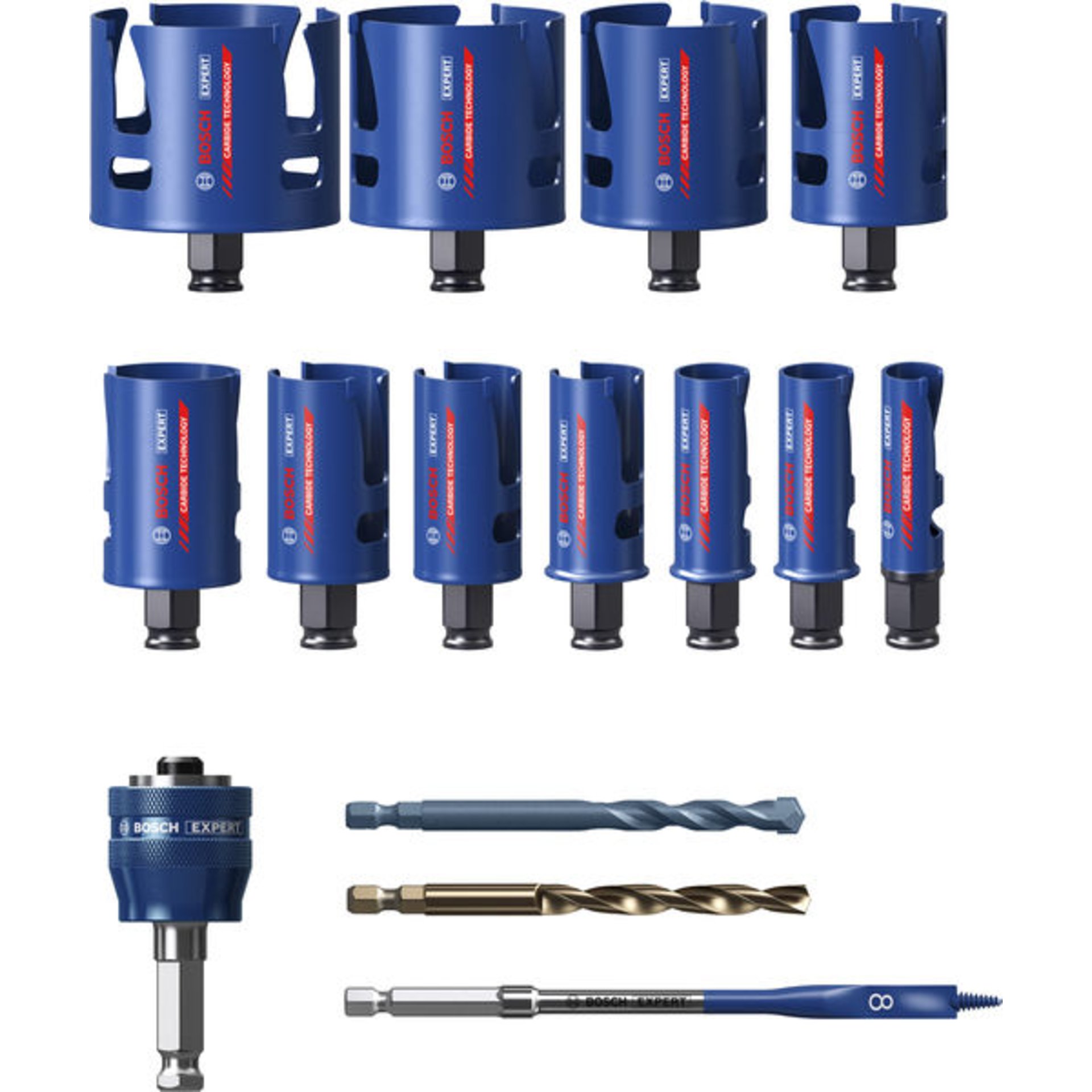 EXPERT Construction Material Power Change Plus-Lochsägen-Set, 15-tlg.