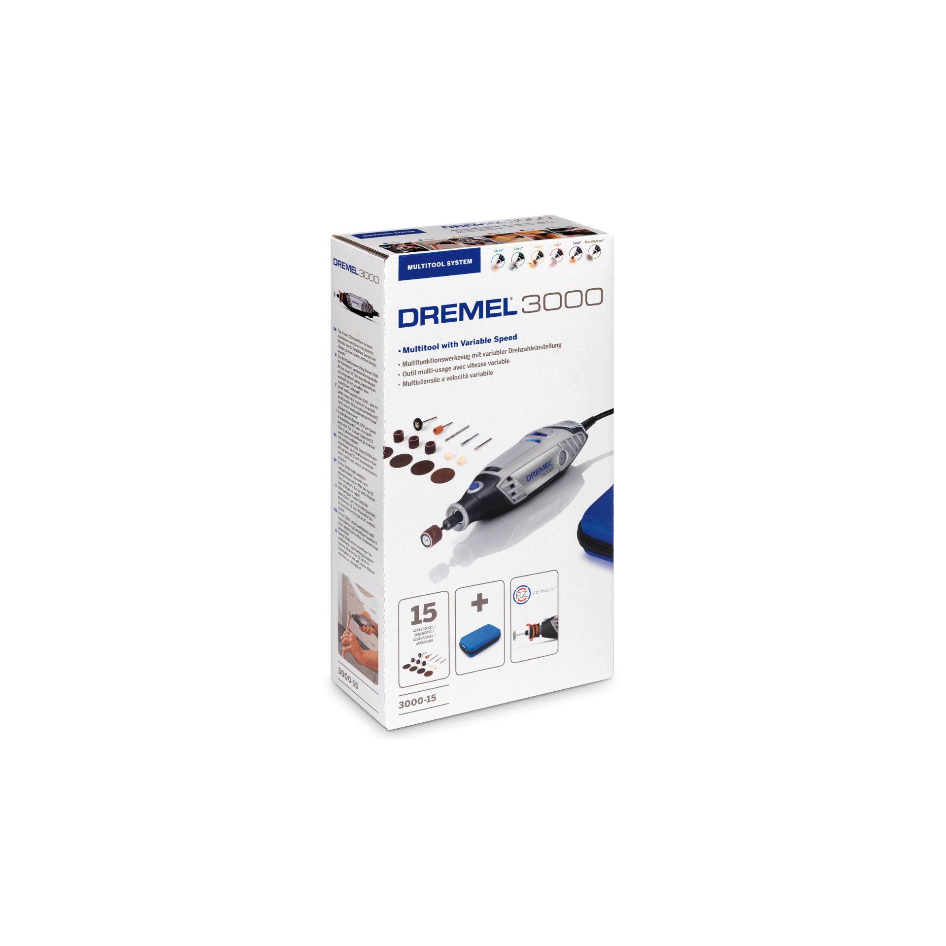 DREMEL® 3000-15 Multifunktionswerkzeug (130 W) mit 15 Zubehöre