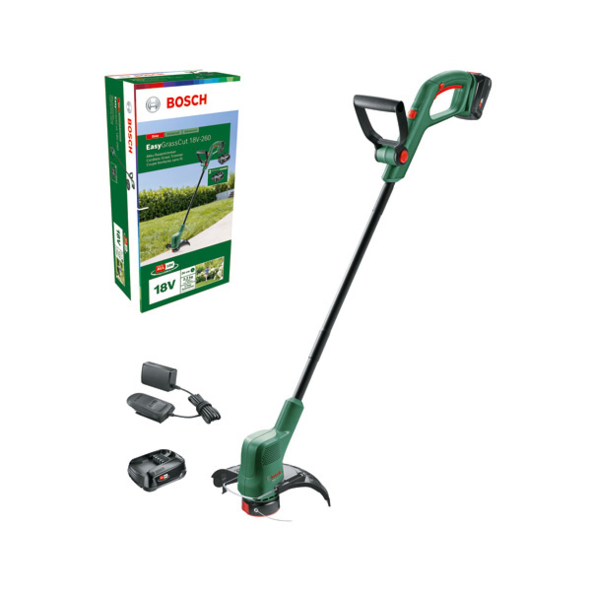 Akku-Rasentrimmer EasyGrassCut 18V-260, 2 x Akku PBA 18V 2.0Ah