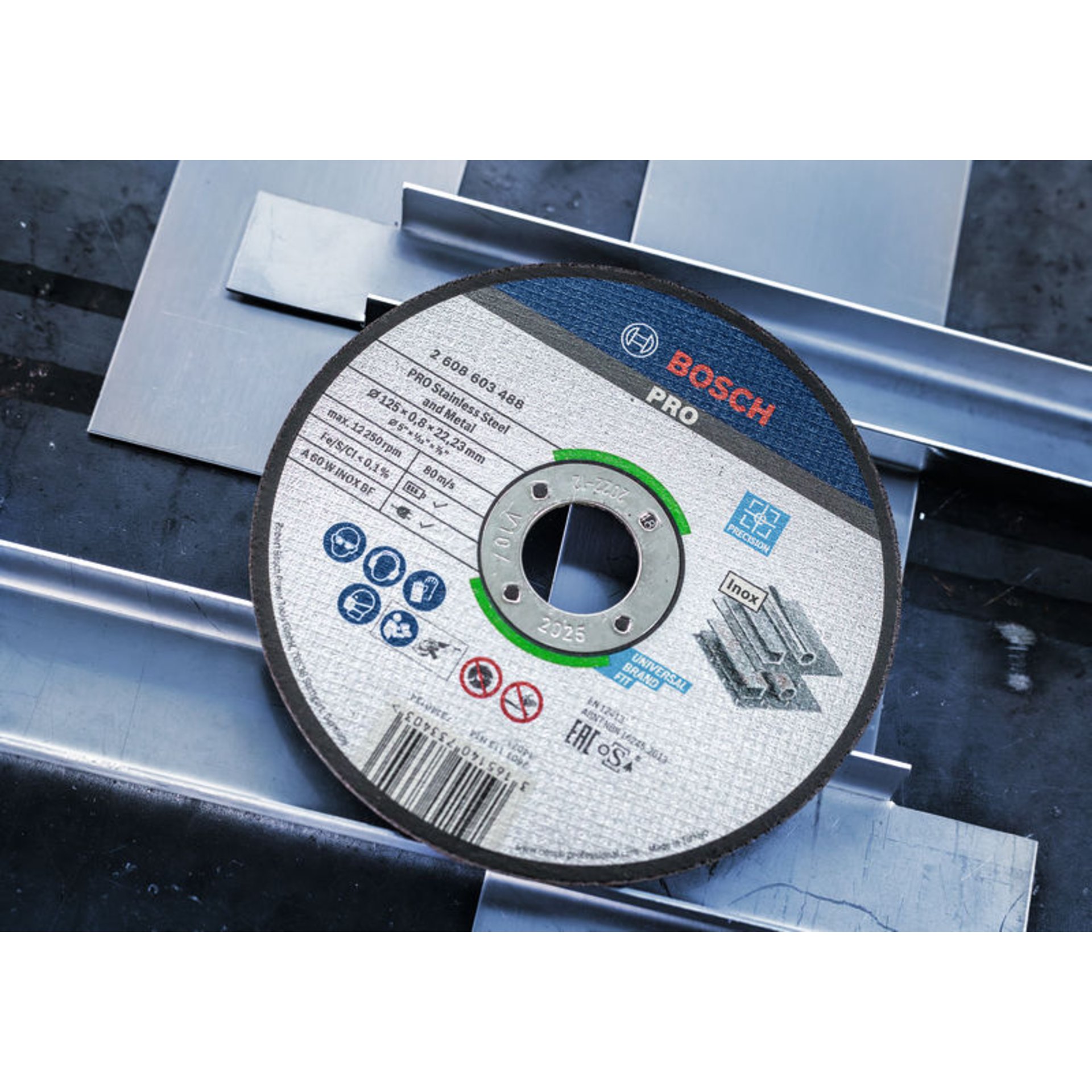 PRO Stainless Steel and Metal Gebundene Trennscheibe, 125x0,8x22,23 mm, gerade