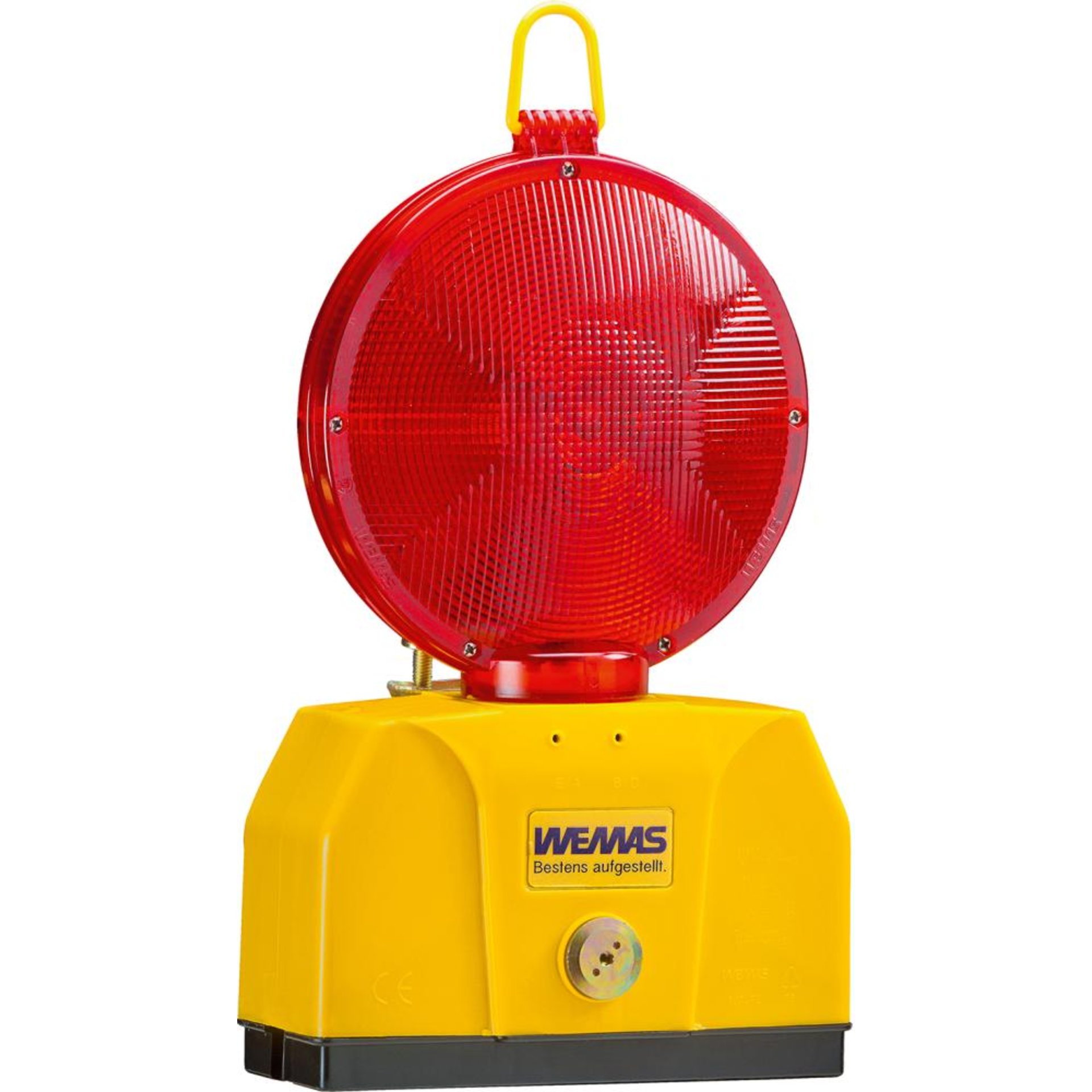 TL-Warnleuchte 2000/180, rot 2, Gehäuse gelb, mit Halter