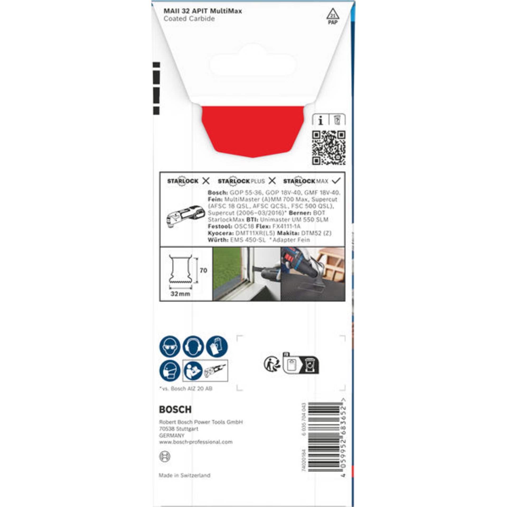 EXPERT PAIZ 32 AIT MetalMax Tauchsägeblatt, 32 x 70 mm