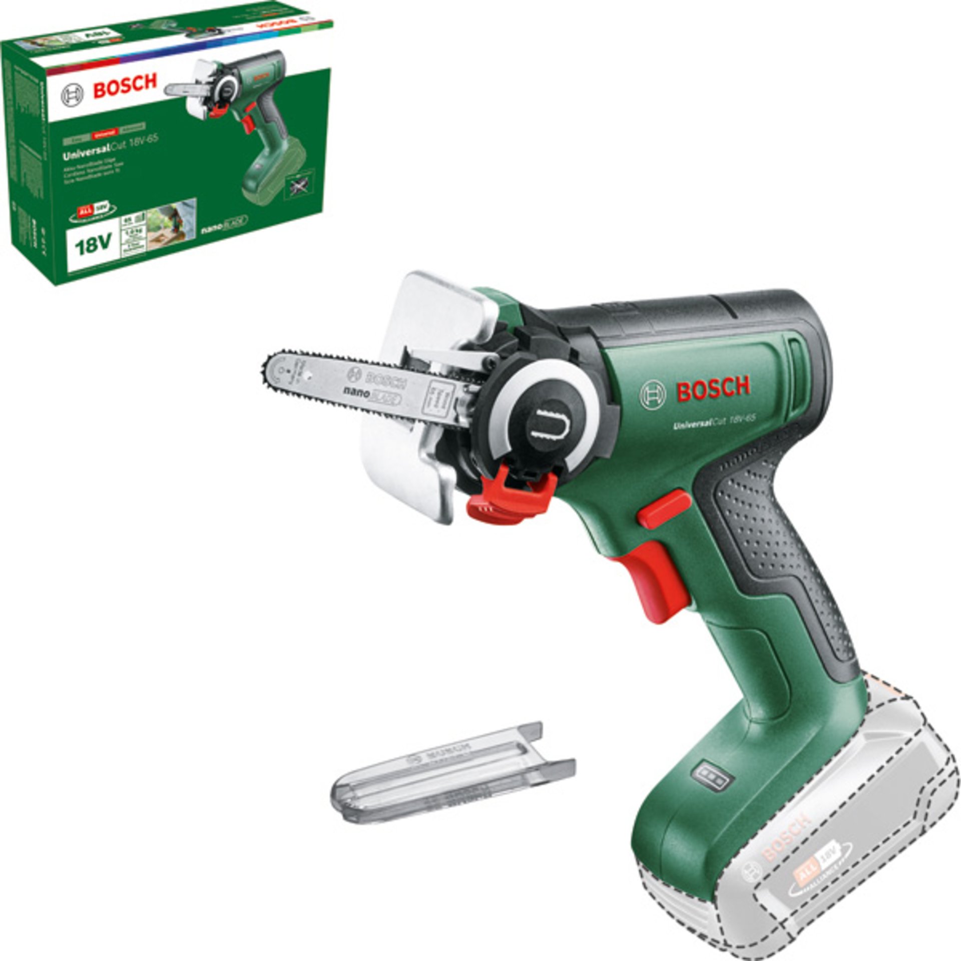 Akku-Säge mit NanoBlade-Technologie UniversalCut 18V-65