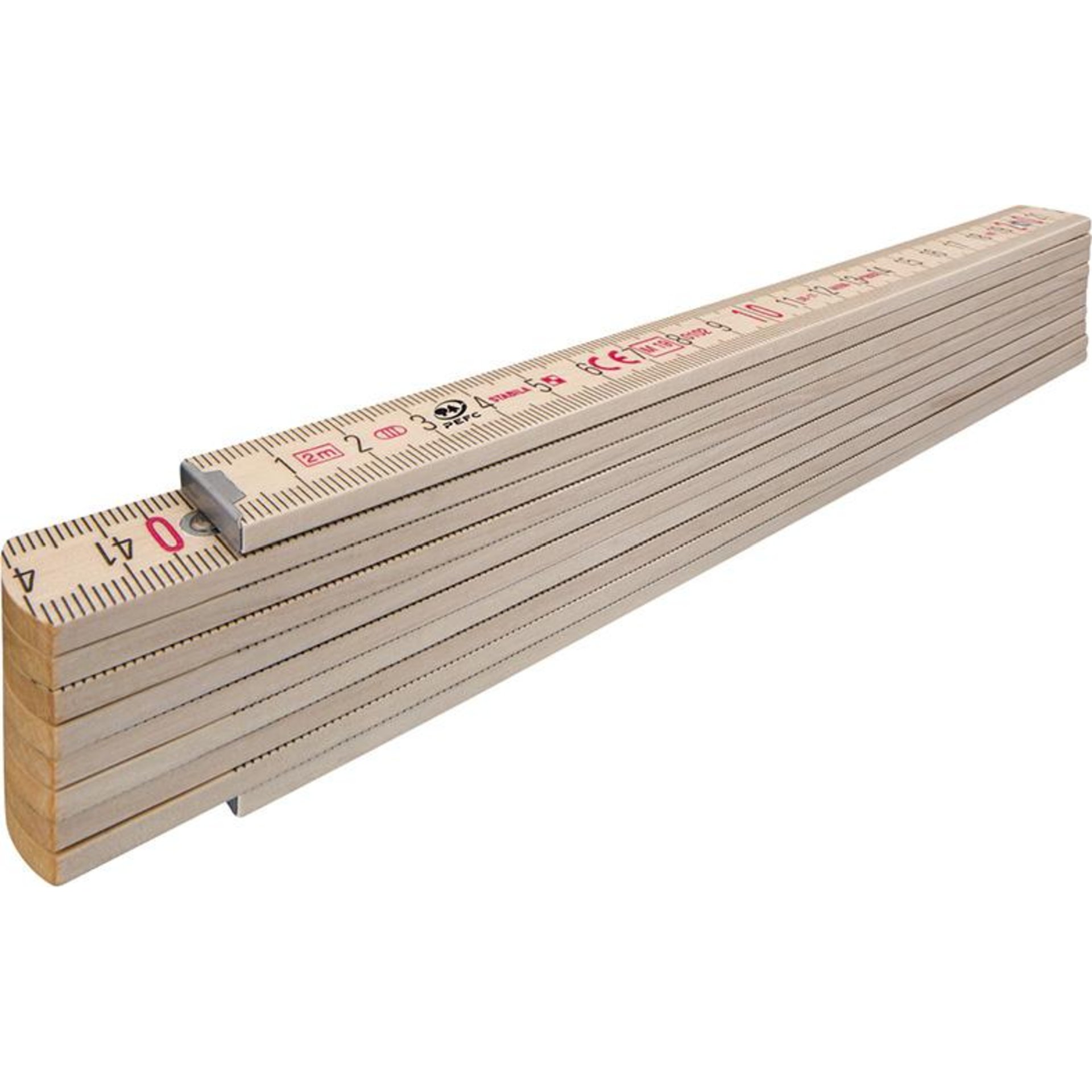 Gliedermaßstab Buche 2mx16mm natur Typ 407 Stabila