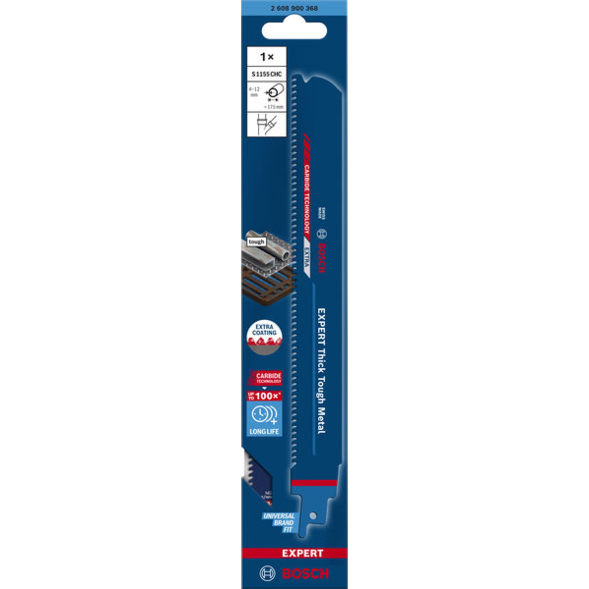 EXPERT S1155CHC Thick Tough Metal Säbelsägeblatt