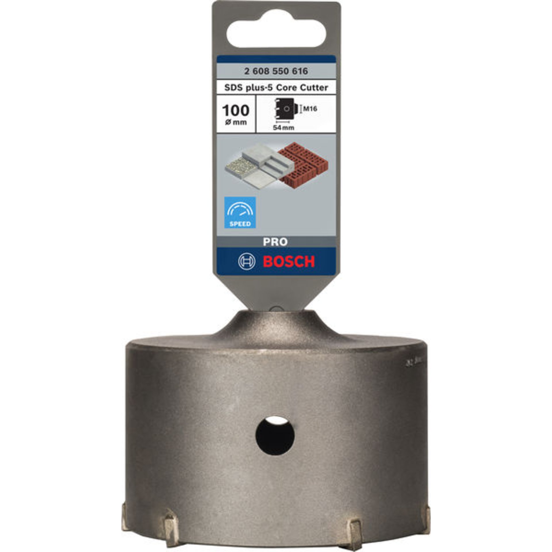 PRO SDS plus-5 Bohrkrone, 100 x 50 x 72 mm