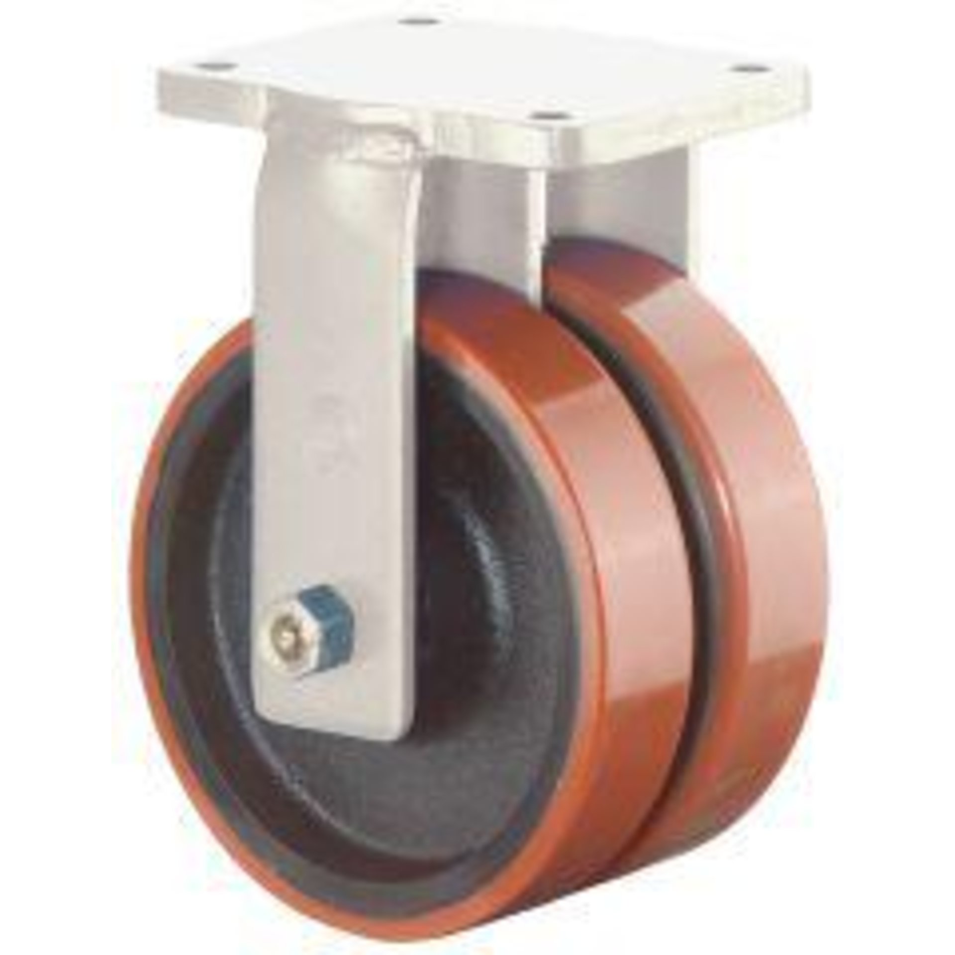 Dopp-Bockr.100mm S110.C10Platte,Polyure Guss,KL S110.C10.100 BS ROLLEN