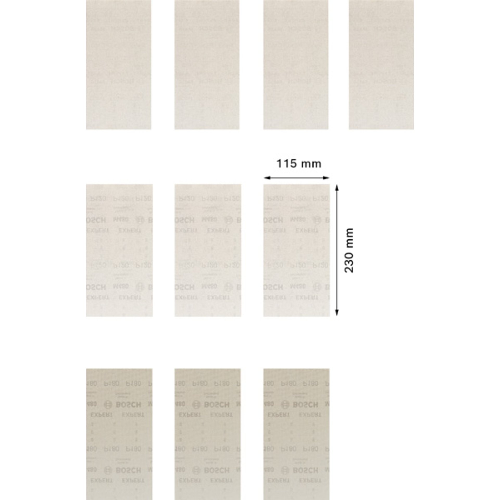 EXPERT M480 Schleifnetz Set, 115x230mm, K80-180, 10-tlg.
