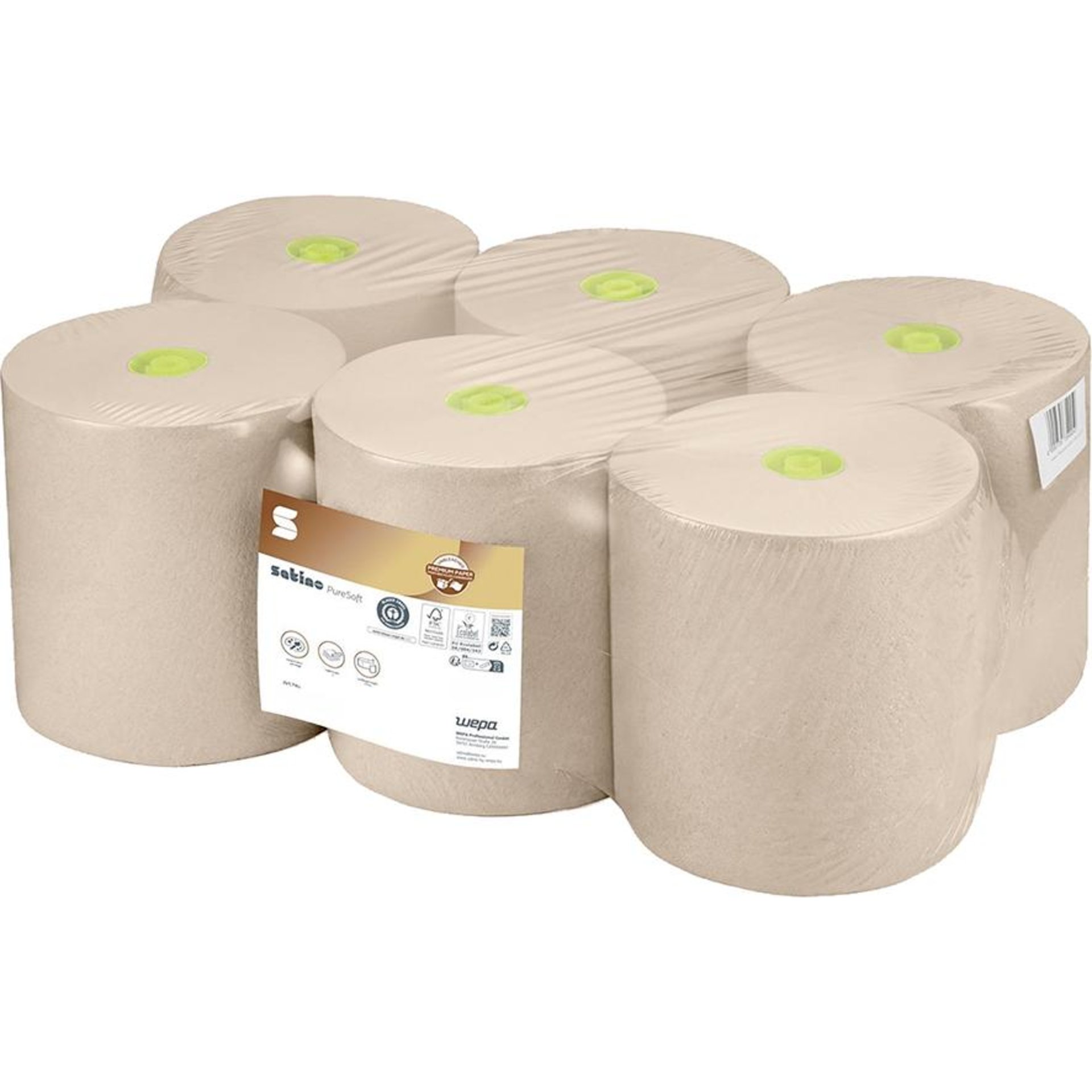 2-lagig 175 m RC Zellstoff beige/Diamant- prägung / VE = 6 Rollen L570 x B380 x H210