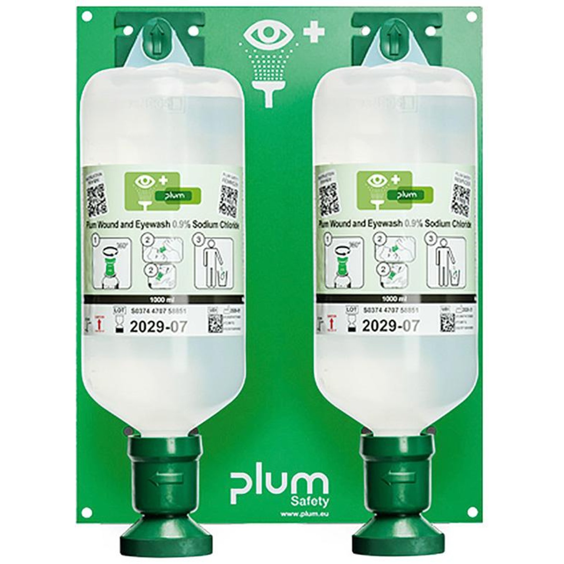 Augenspülstation Maxi, 2 Flaschen, 1000ml, Natriumchloridlösung