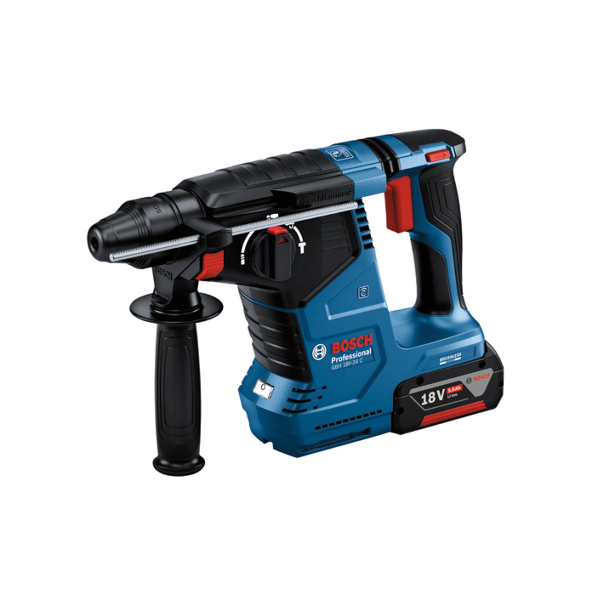 Akku-Bohrhammer mit SDS plus GBH 18V-24 C, 2 x Akku GBA 18V 5.0Ah in L-BOXX