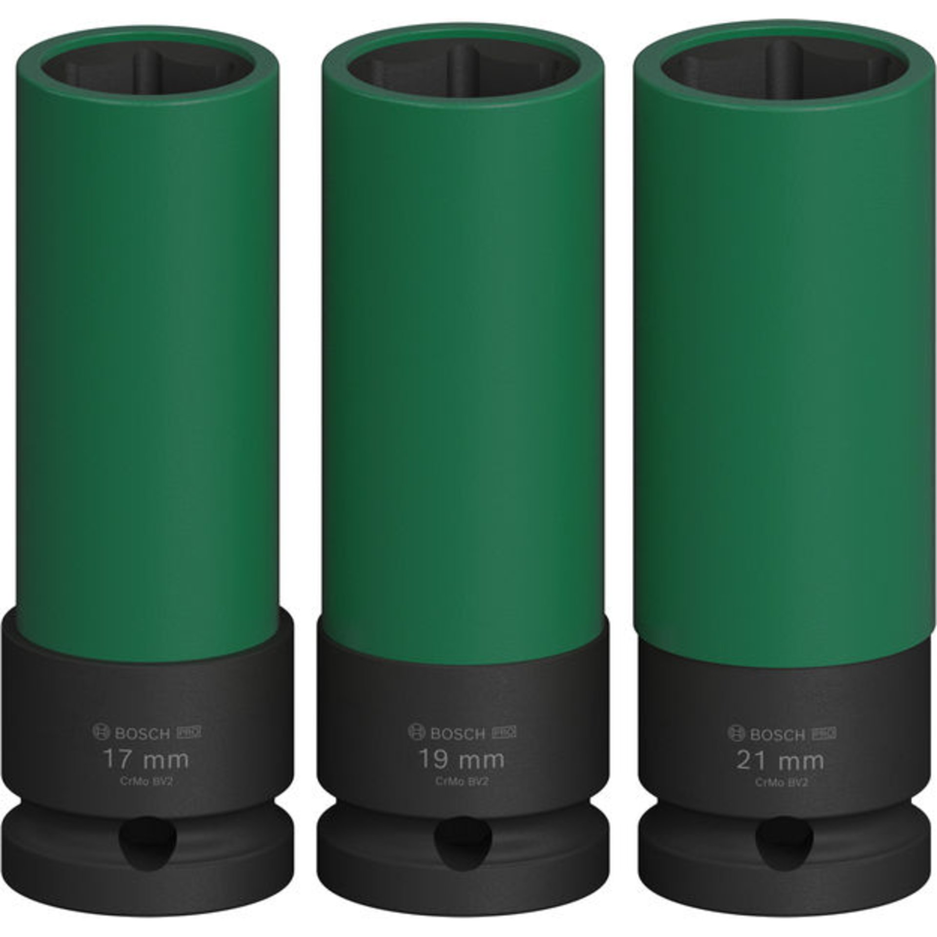 PRO Impact Steckschlüssel-Set mit PET-Abdeckungen, 1/2", extra tief, 3-tlg