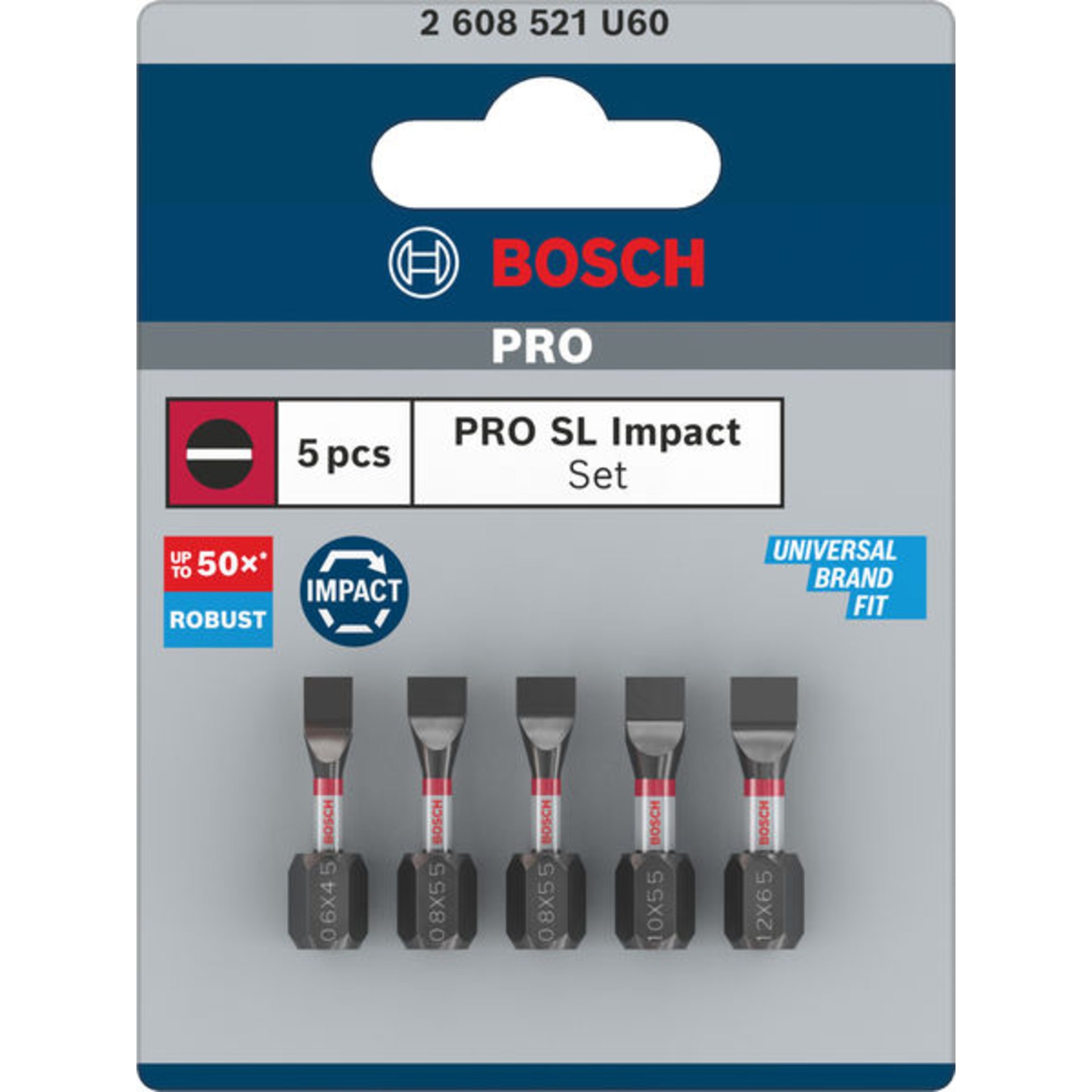 PRO SL Impact Bit Set, 25 mm, 5-tlg