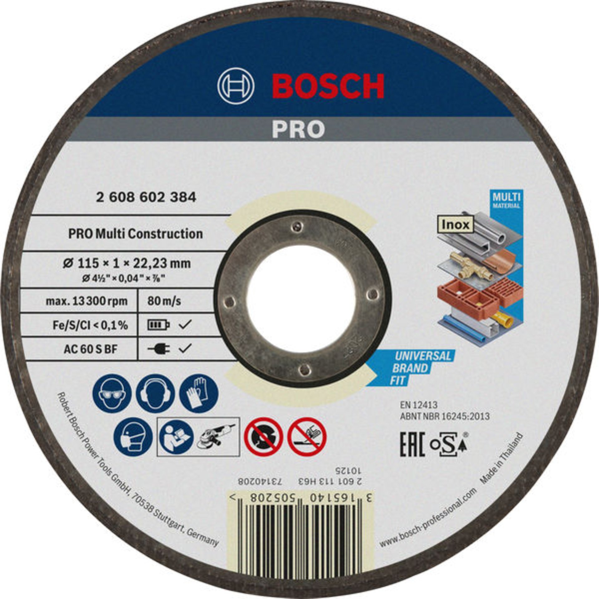 PRO Multi Material Trennscheibe, 115 x 1 x 22,23 mm
