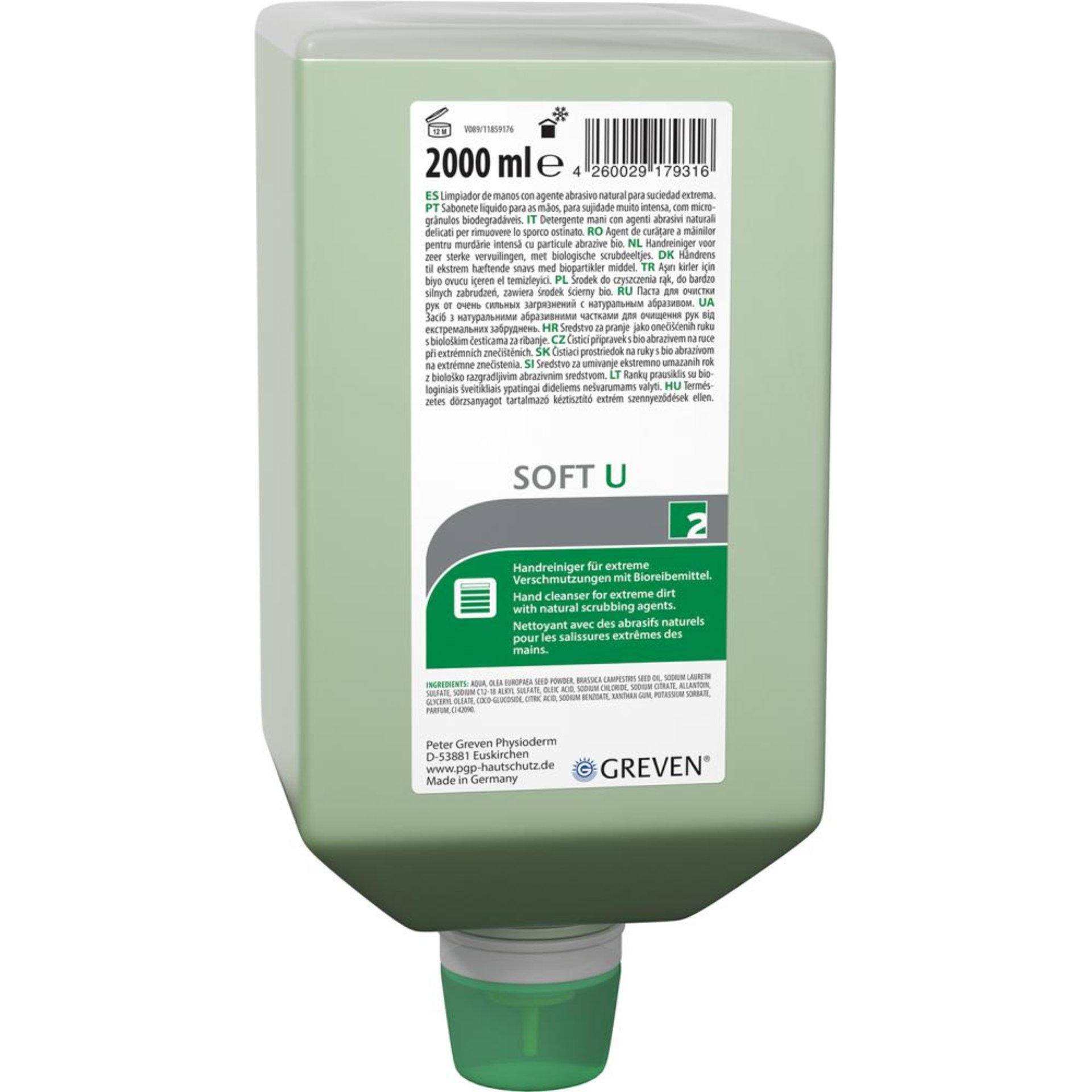 GREVEN SOFT U - NEU 2 L Varioflasche Handreiniger