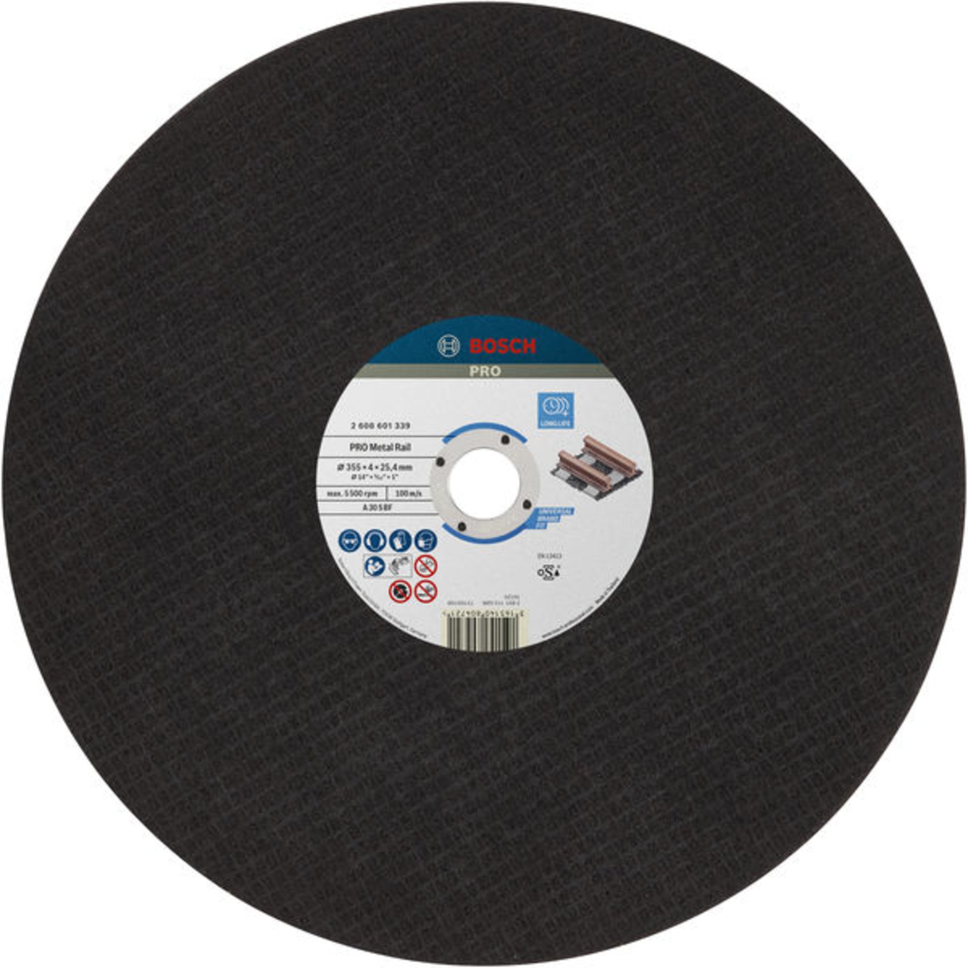PRO Rail Trennscheibe, 355 x 4 x 25,4 mm