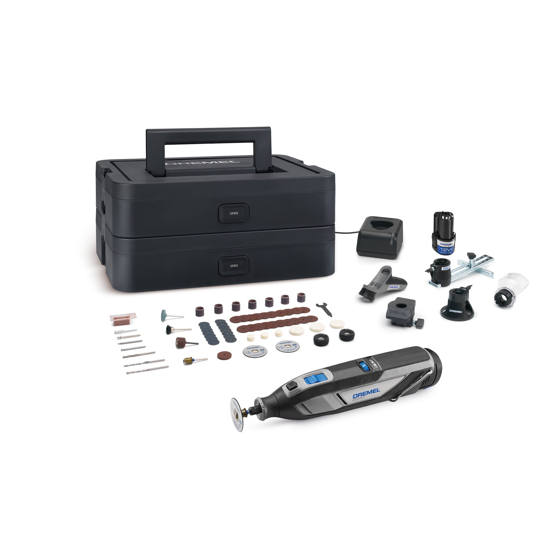 DREMEL® 8240, Kabelloses Multitool, 1 x 12-V-2-Ah-Akku), 65 Zubehöre