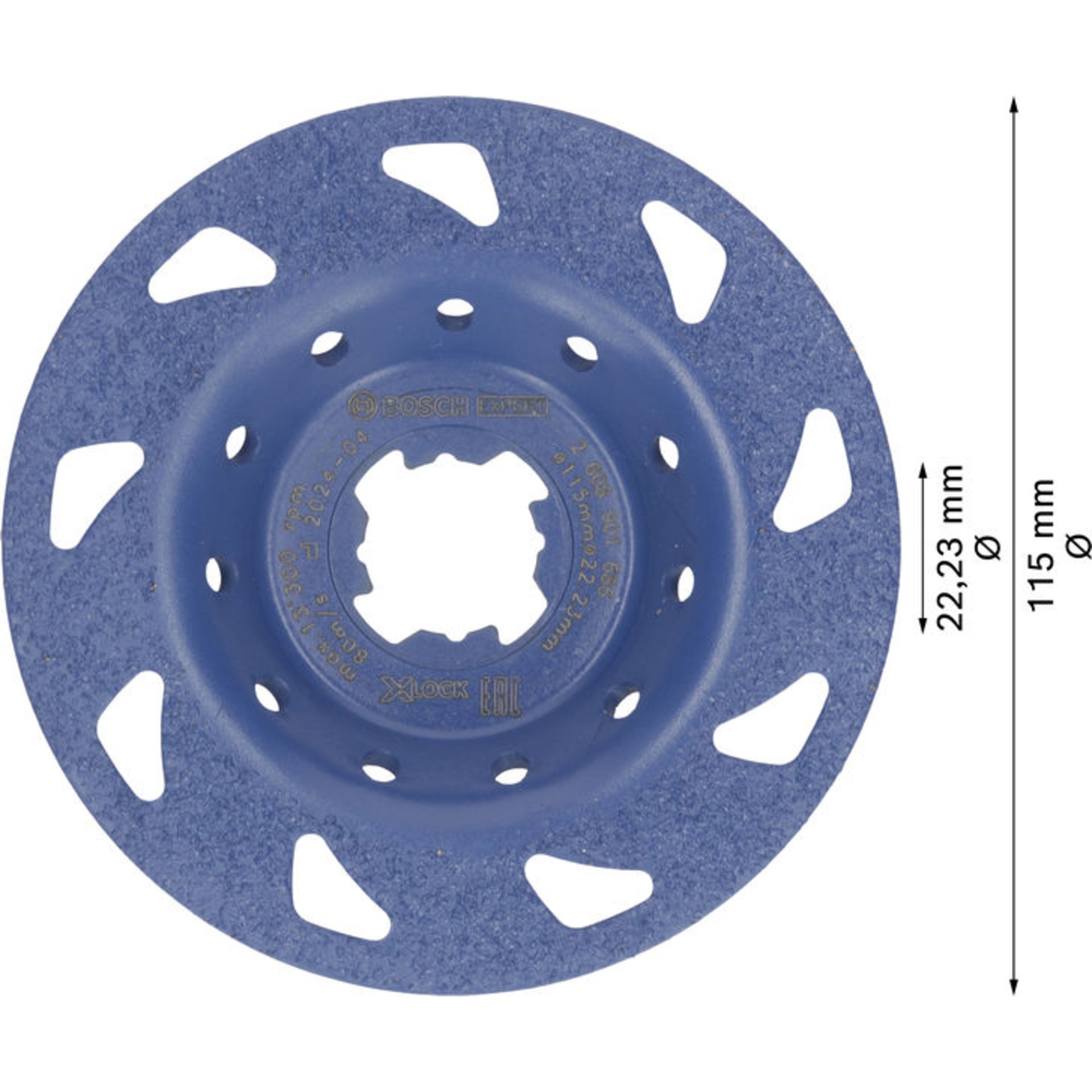 EXPERT Multi Material Carbide-Topfscheibe fein, flach, X-LOCK, 115 mm, 22,23 mm