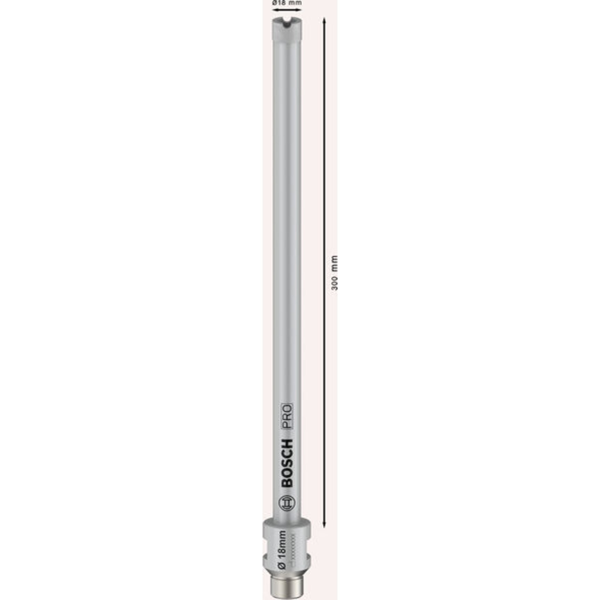 PRO Nassbohrkrone, 18 x 300 mm, G 1/2"