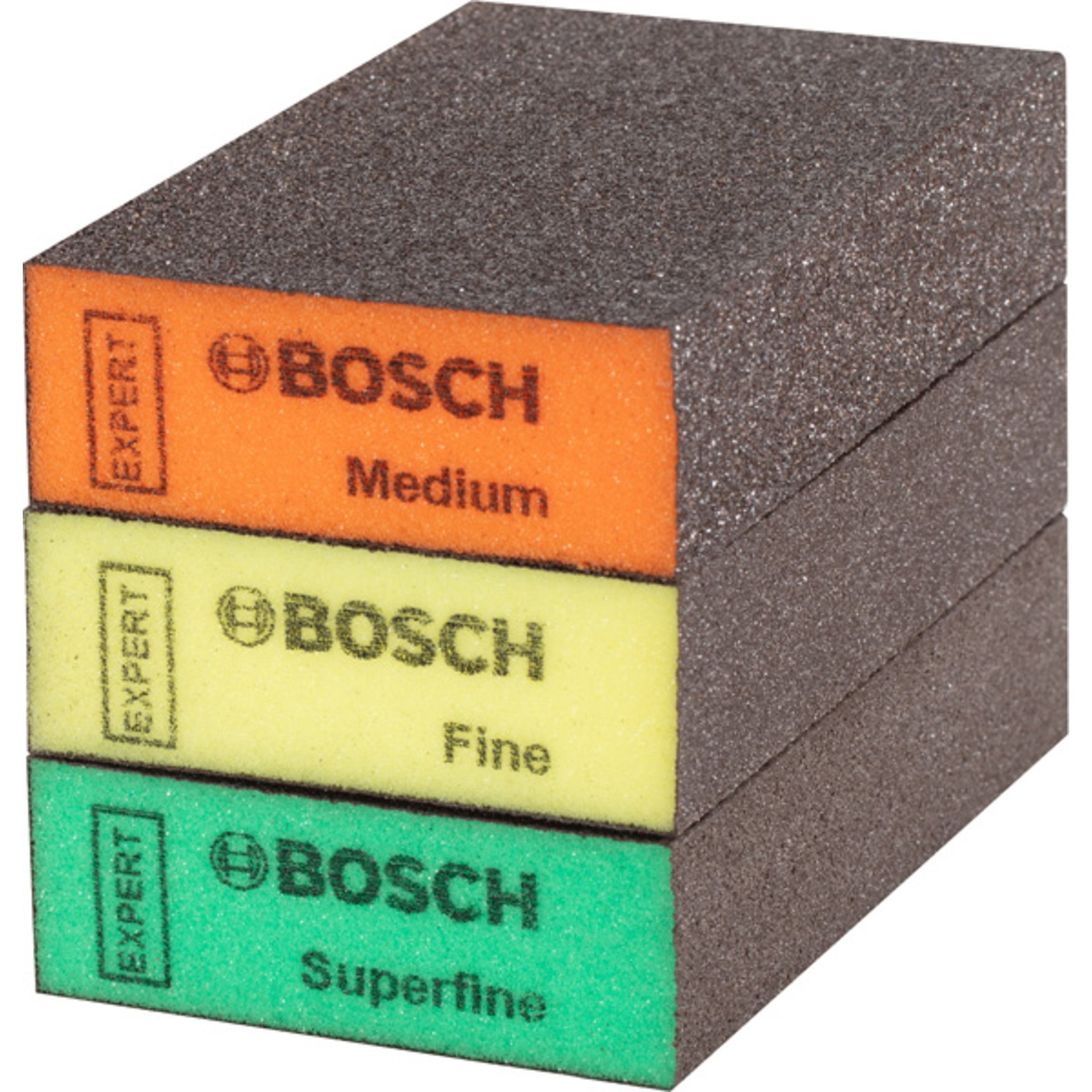 EXPERT S471 Standard Schleifblock Set, mittel, fein, super fein, 3-tlg.
