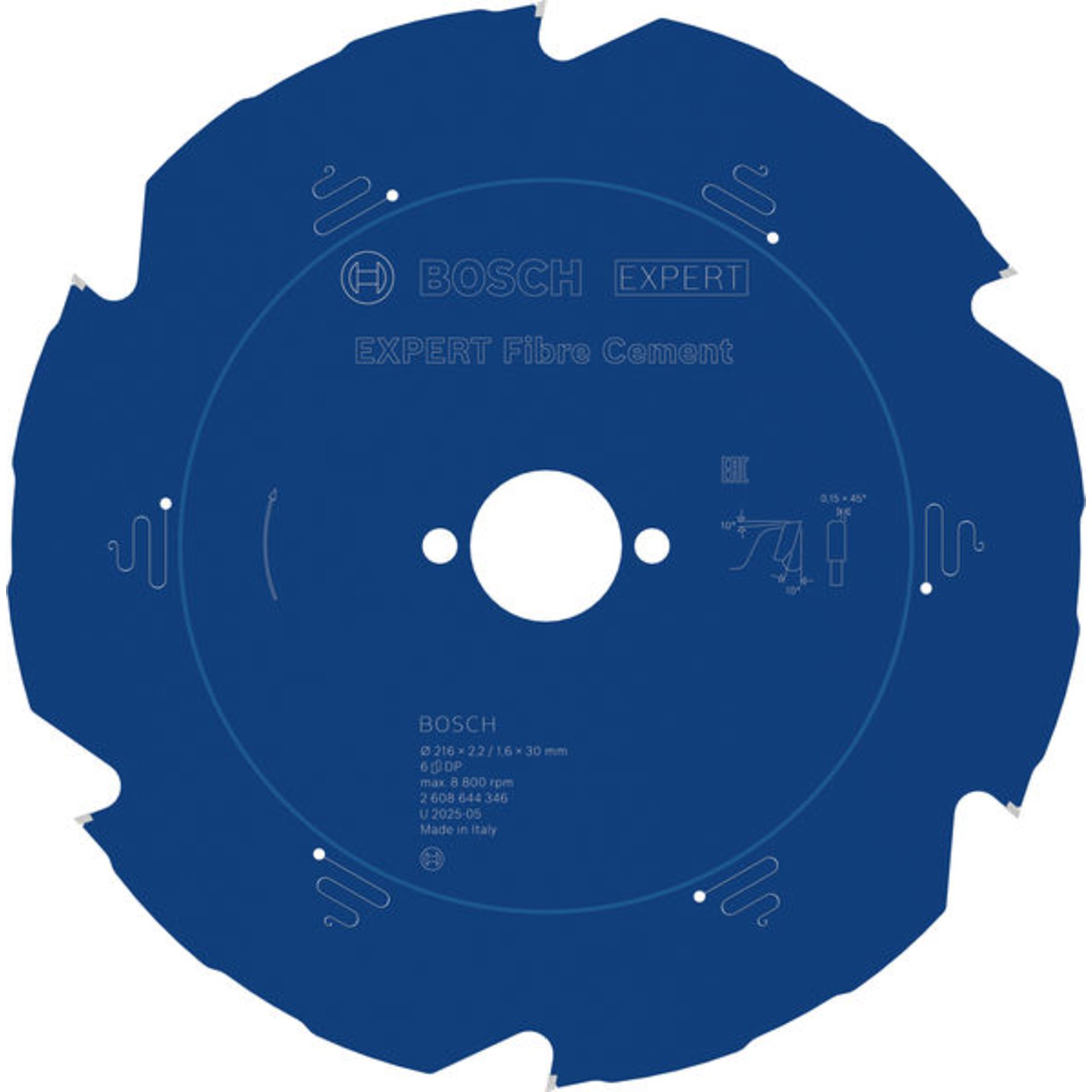 EXPERT Fibre Cement Kreissägeblatt, 216x2,2/1,6x30 mm, Z6