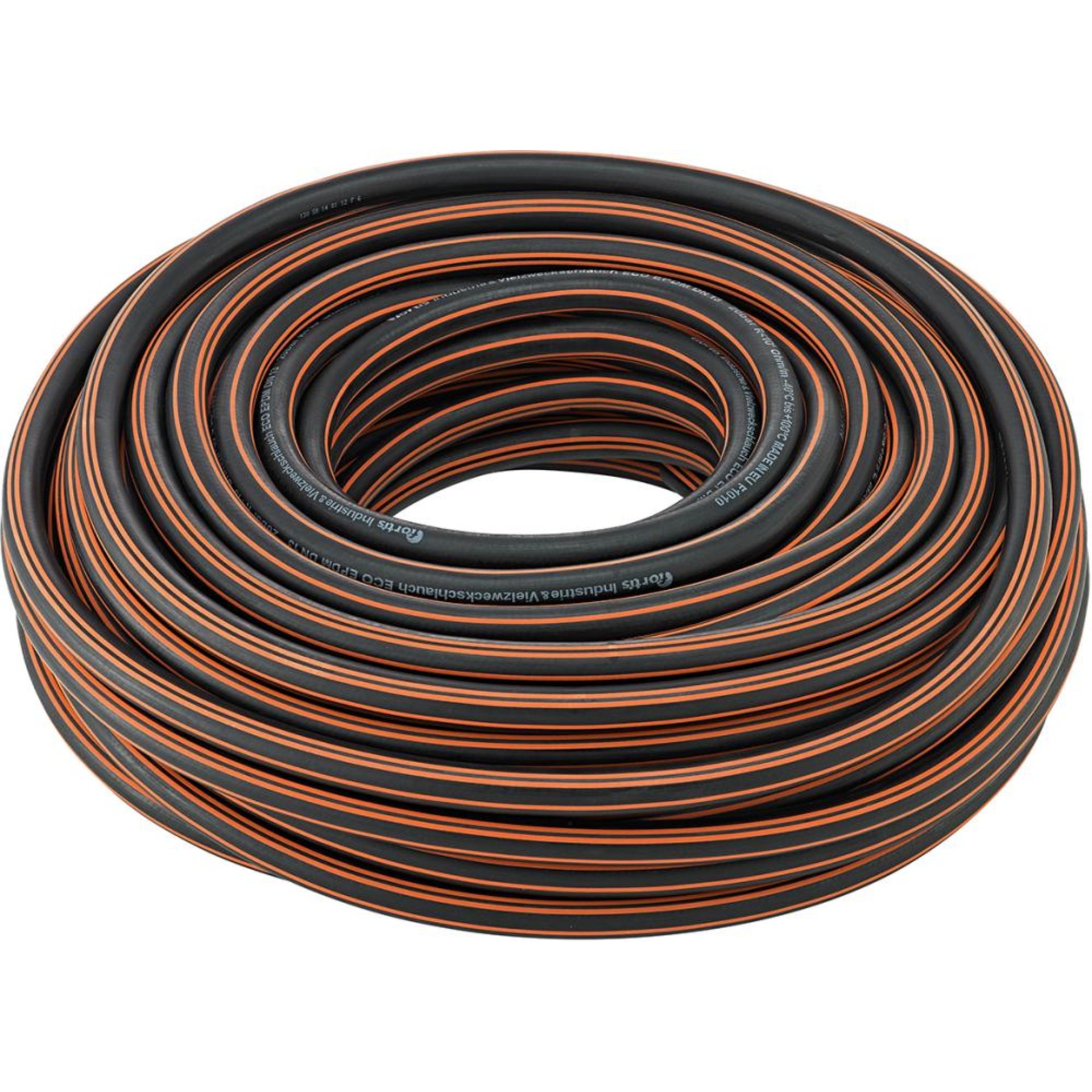 Industrie-und Vielzweck schlauch ECO, EPDM, schwarz/orange, 13x3,0mm, 40m FORTIS
