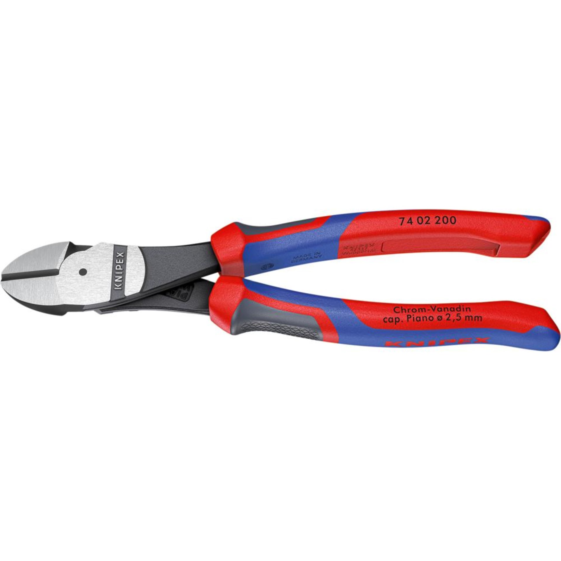 Kraft-Seitenschneider poliert mit Mehrkomponenten-Griffen 180mm KNIPEX